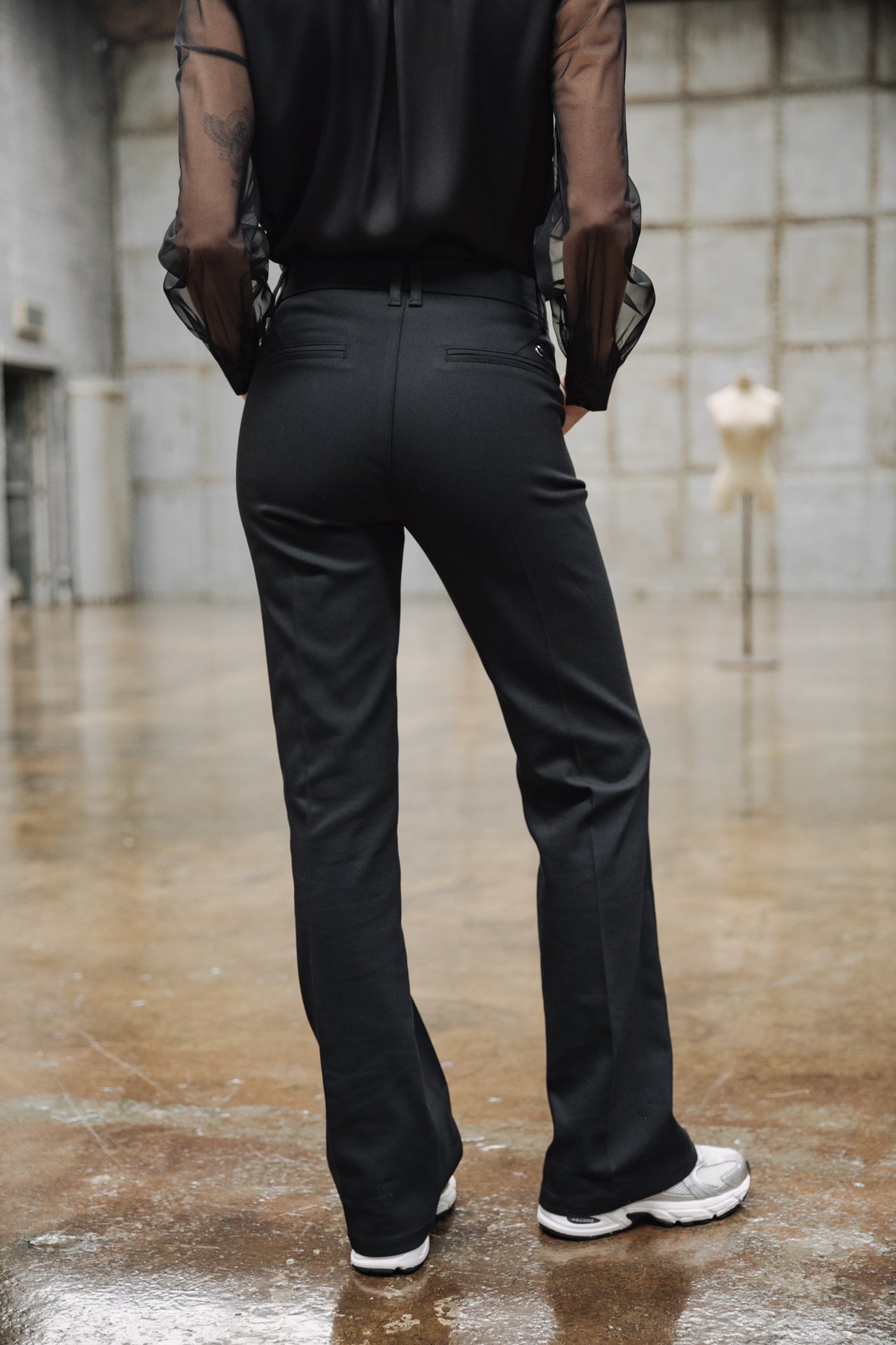 Pantalon bootcut Femme Roma Polyneo black | Freeman T. Porter