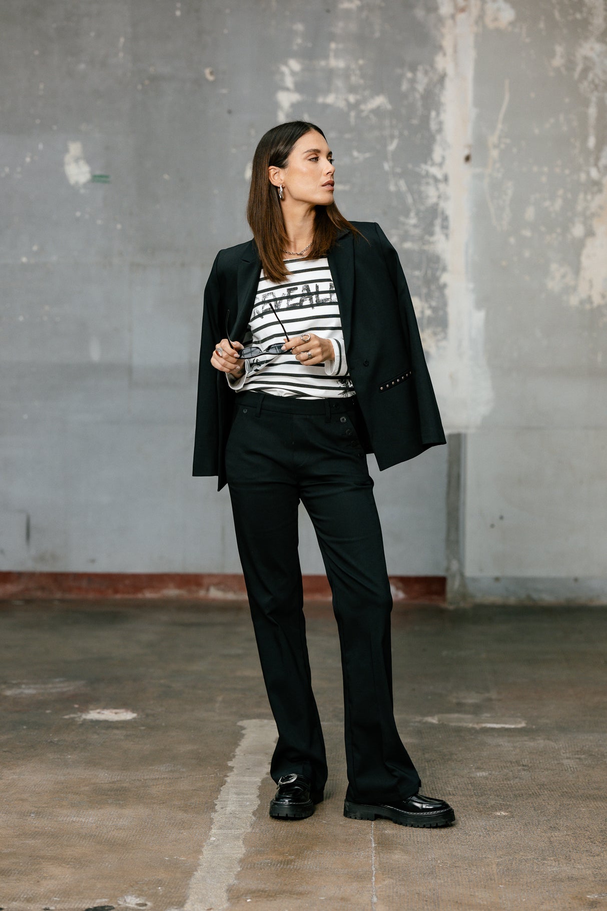 Pantalones bootcut Mujer Roma Polyneo black | Freeman T. Porter