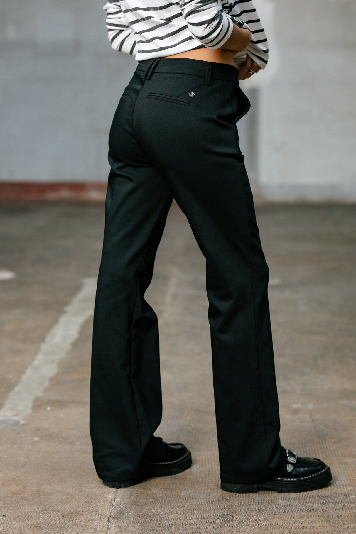 Pantalones bootcut Mujer Roma Polyneo black | Freeman T. Porter