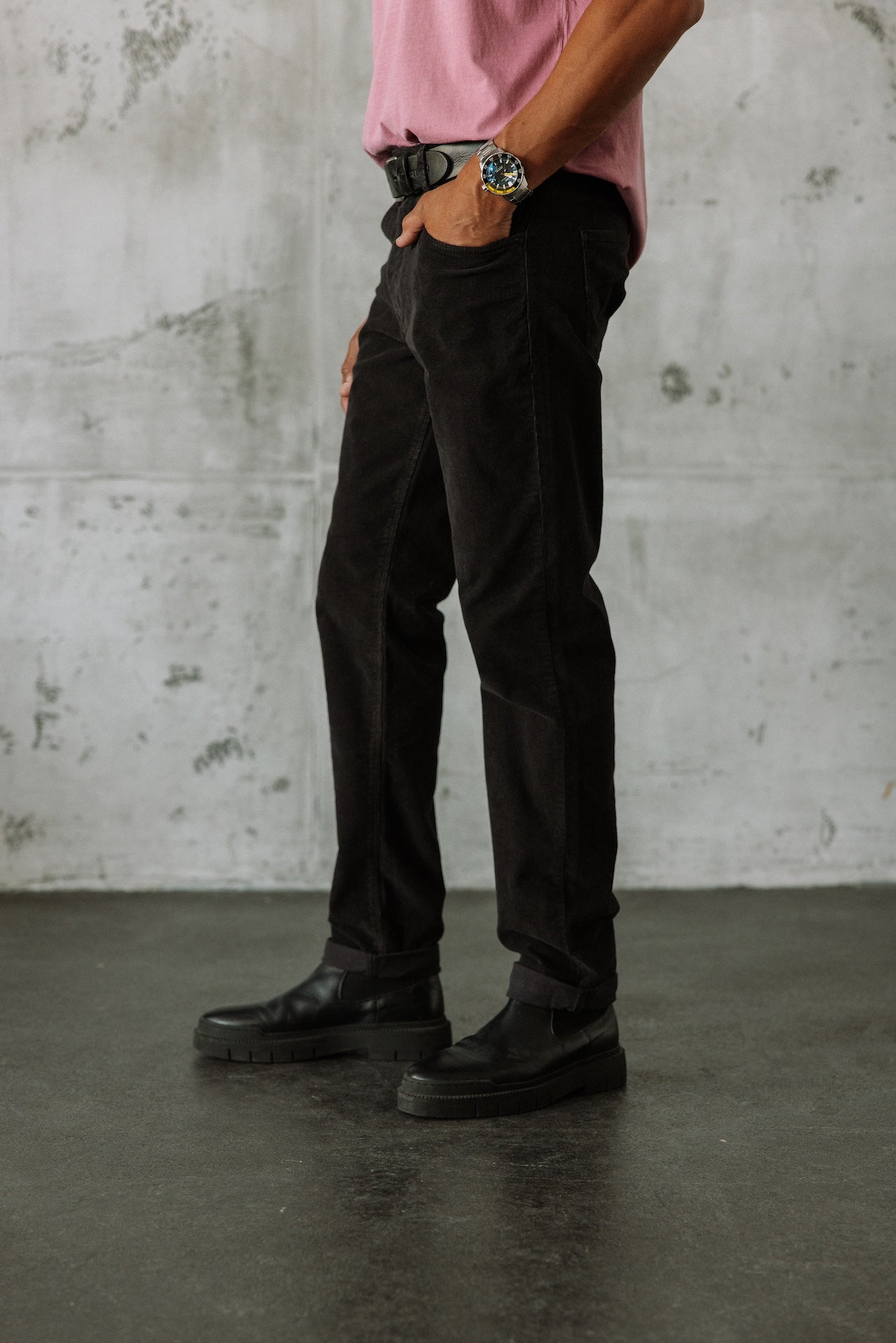 Sich verjüngende Hose Unisex Harry Cora black | Freeman T. Porter
