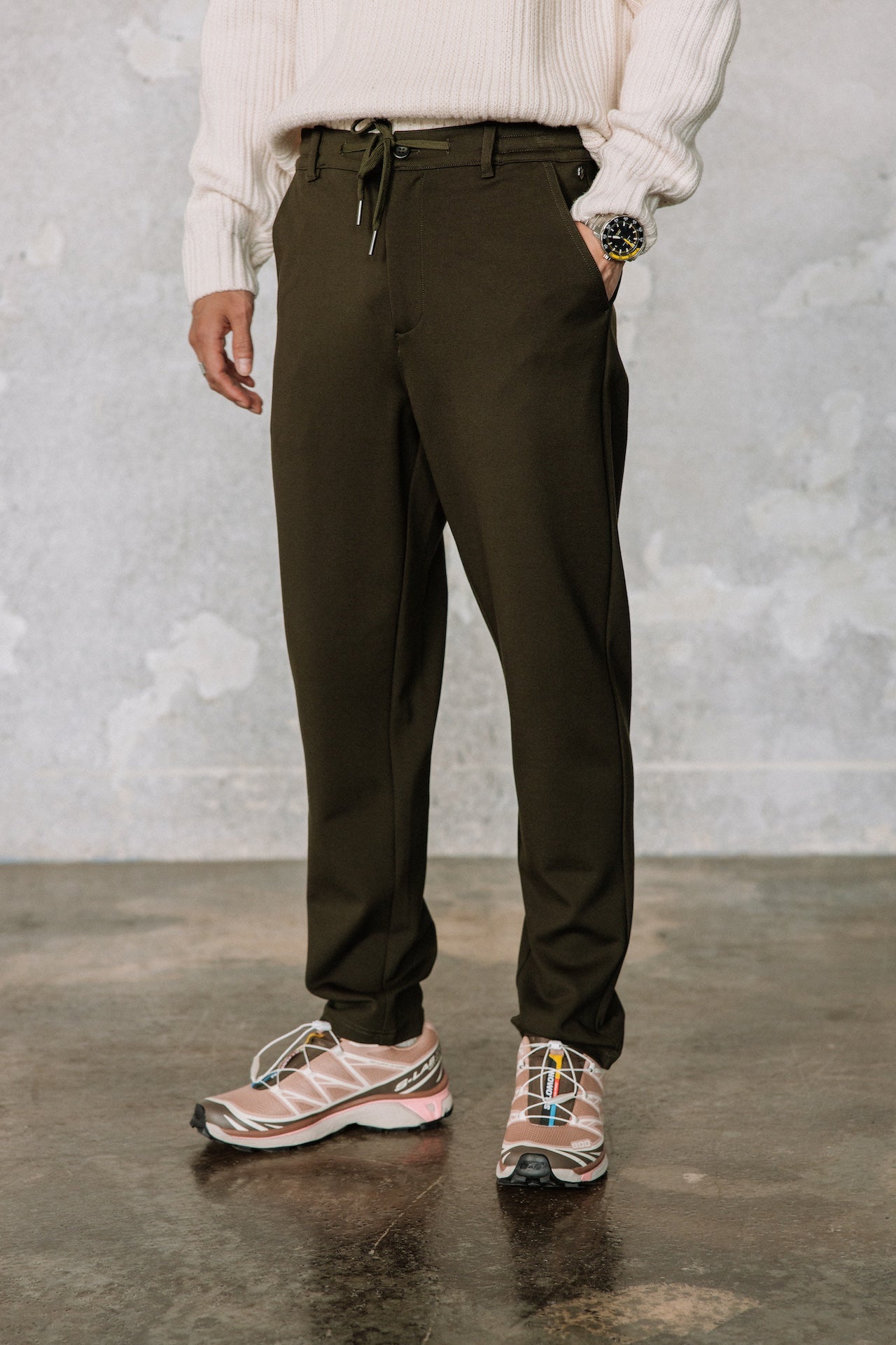 Pantalon relax Hombres Derek Comfy olive night | Freeman T. Porter