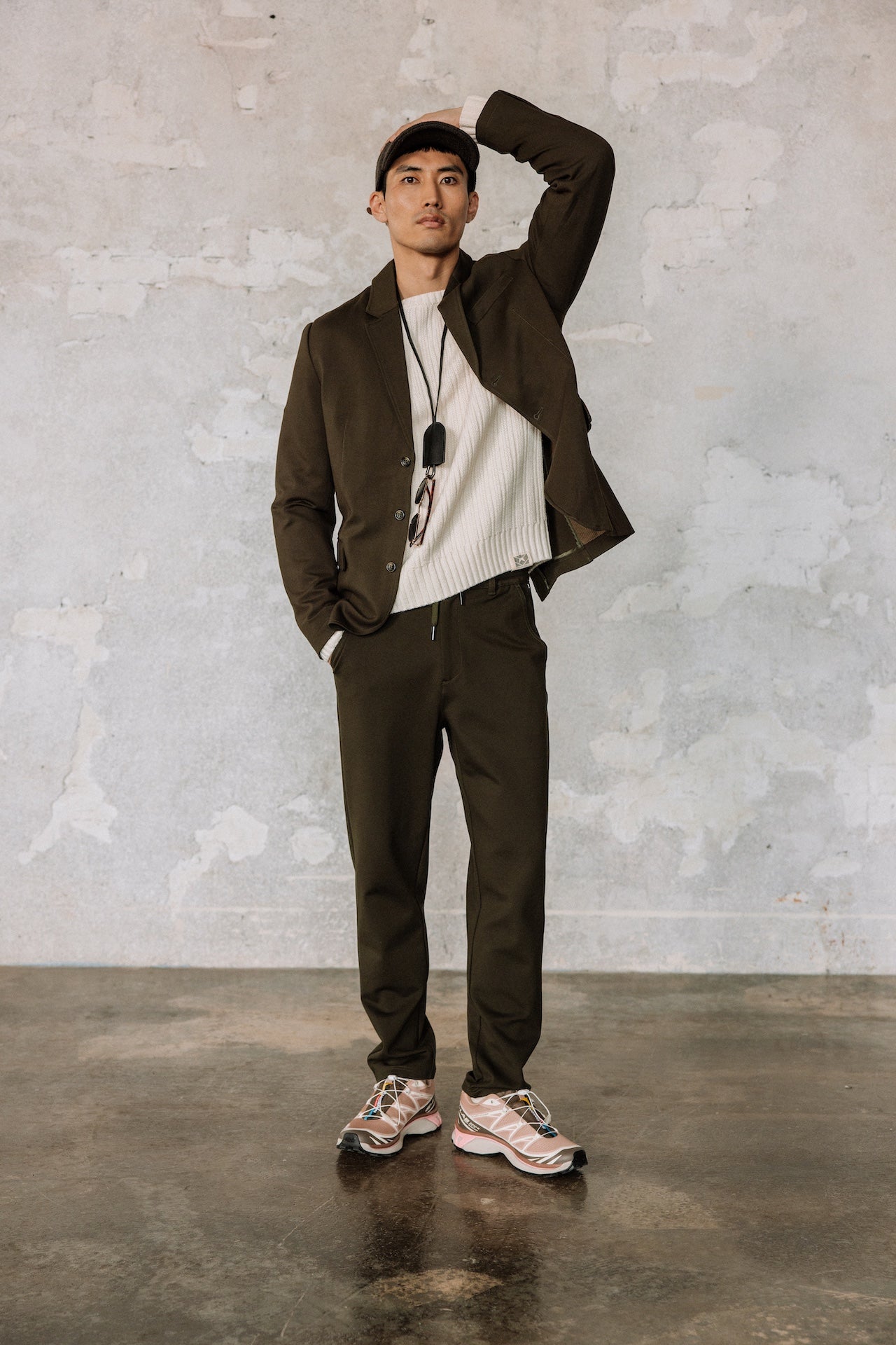 Pantalon relax Hombres Derek Comfy olive night | Freeman T. Porter