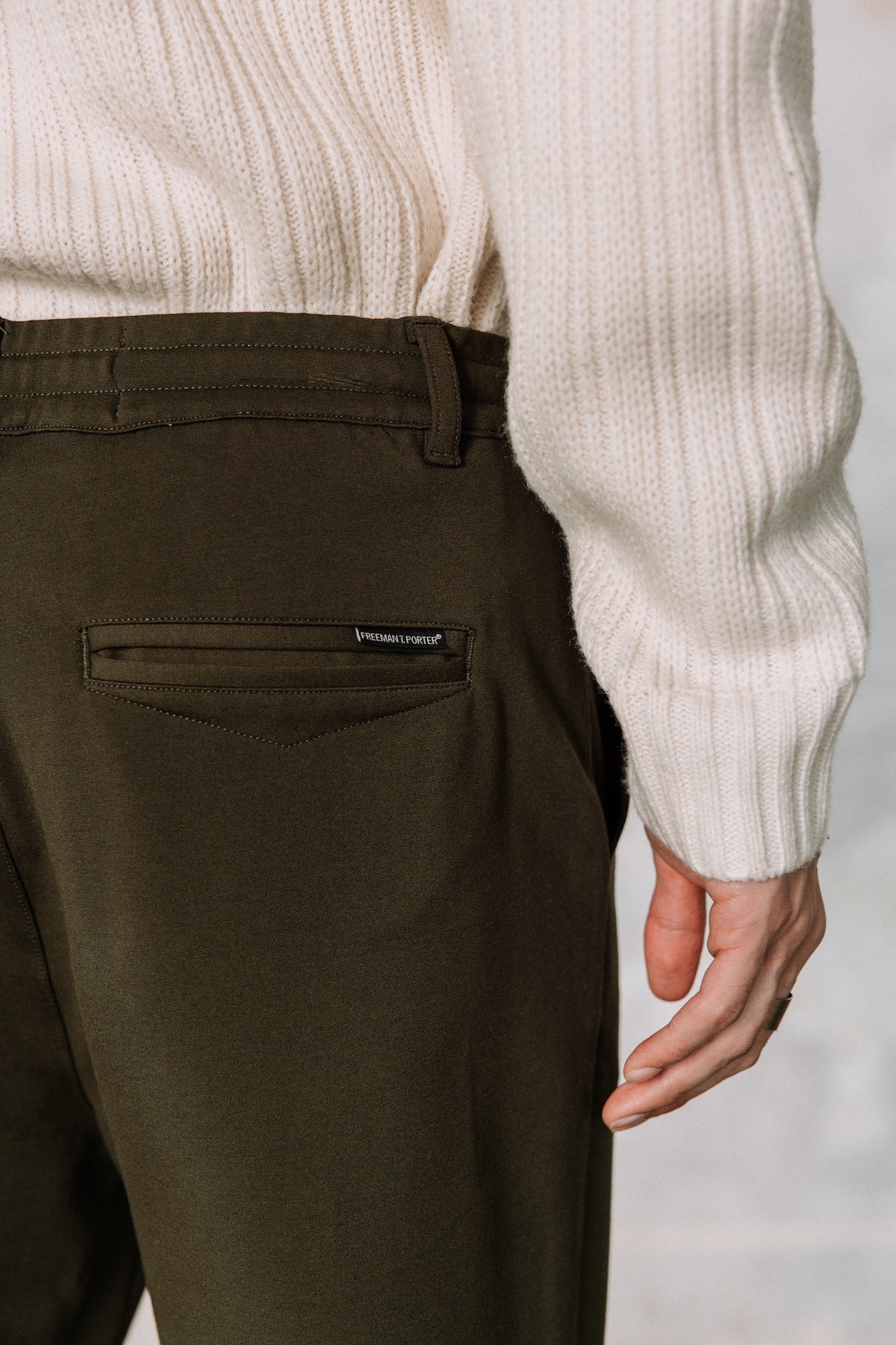 Pantalon relax Hombres Derek Comfy olive night | Freeman T. Porter