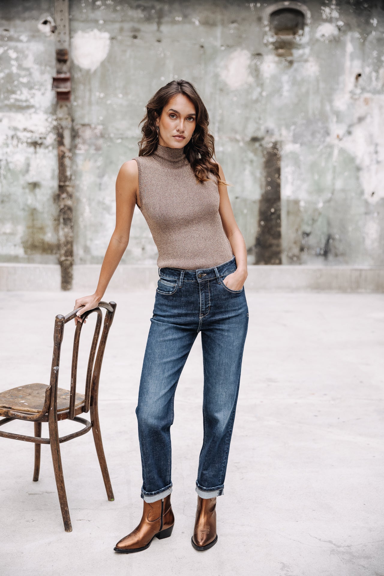 Jeans taille haute Femme Tracy santacruz | Freeman T. Porter