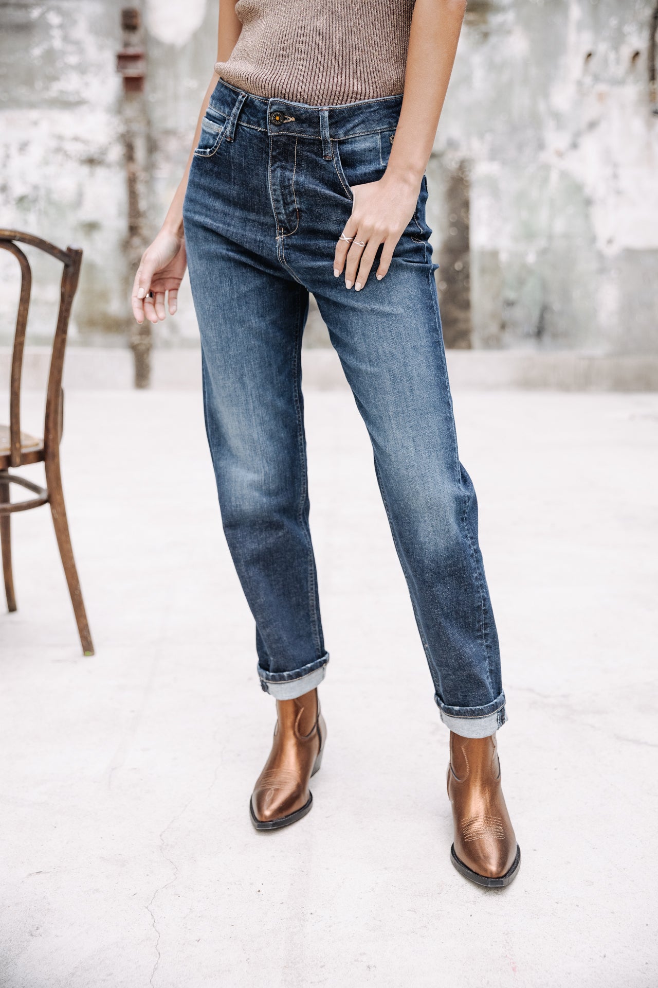 Jeans taille haute Femme Tracy santacruz | Freeman T. Porter
