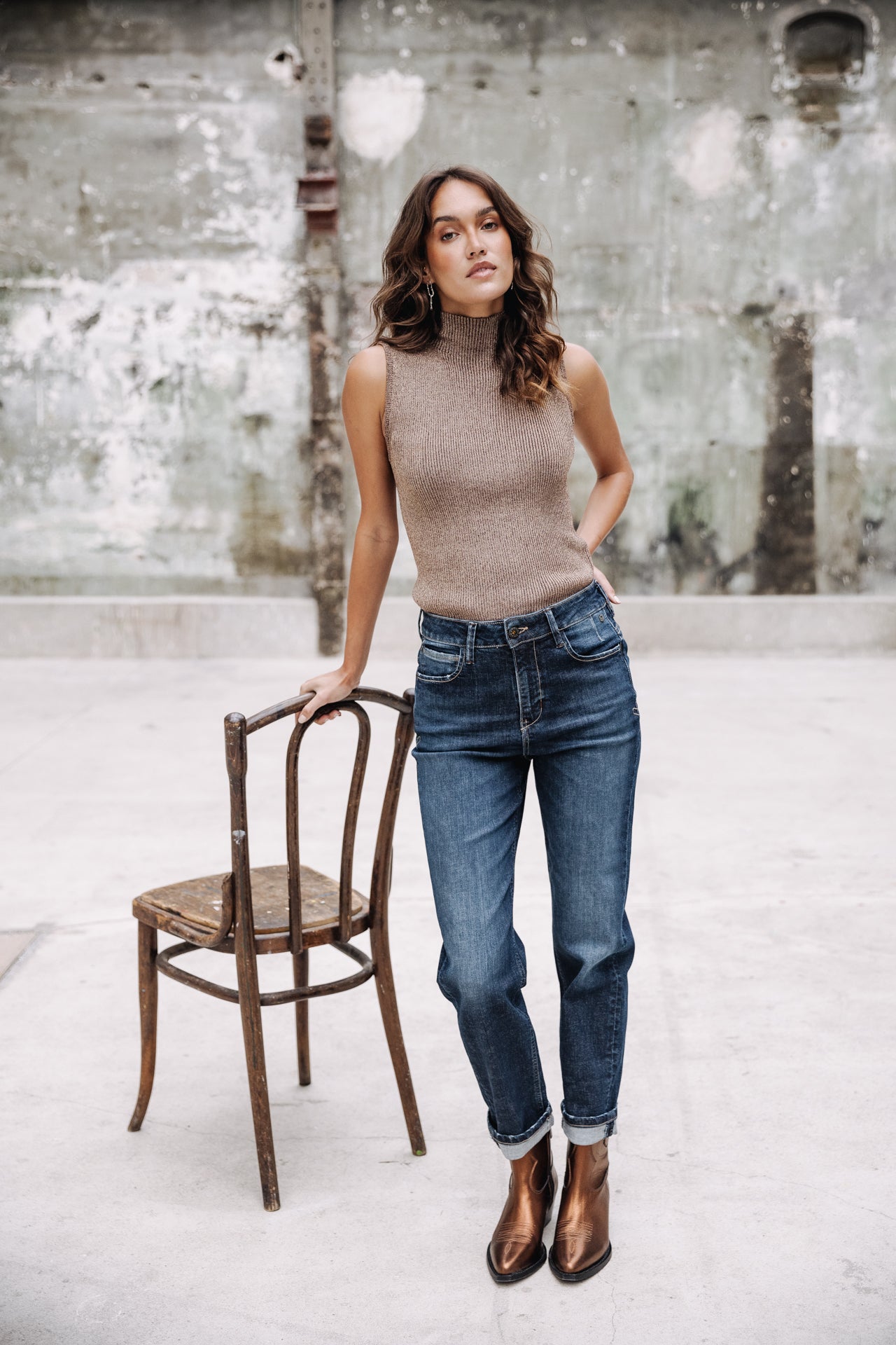 Jeans taille haute Femme Tracy santacruz | Freeman T. Porter