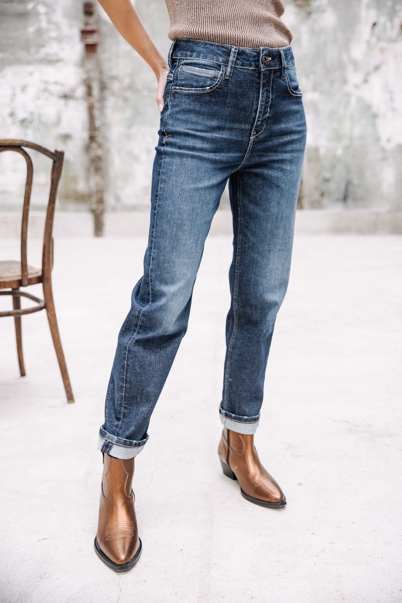 Jeans taille haute Femme Tracy santacruz | Freeman T. Porter