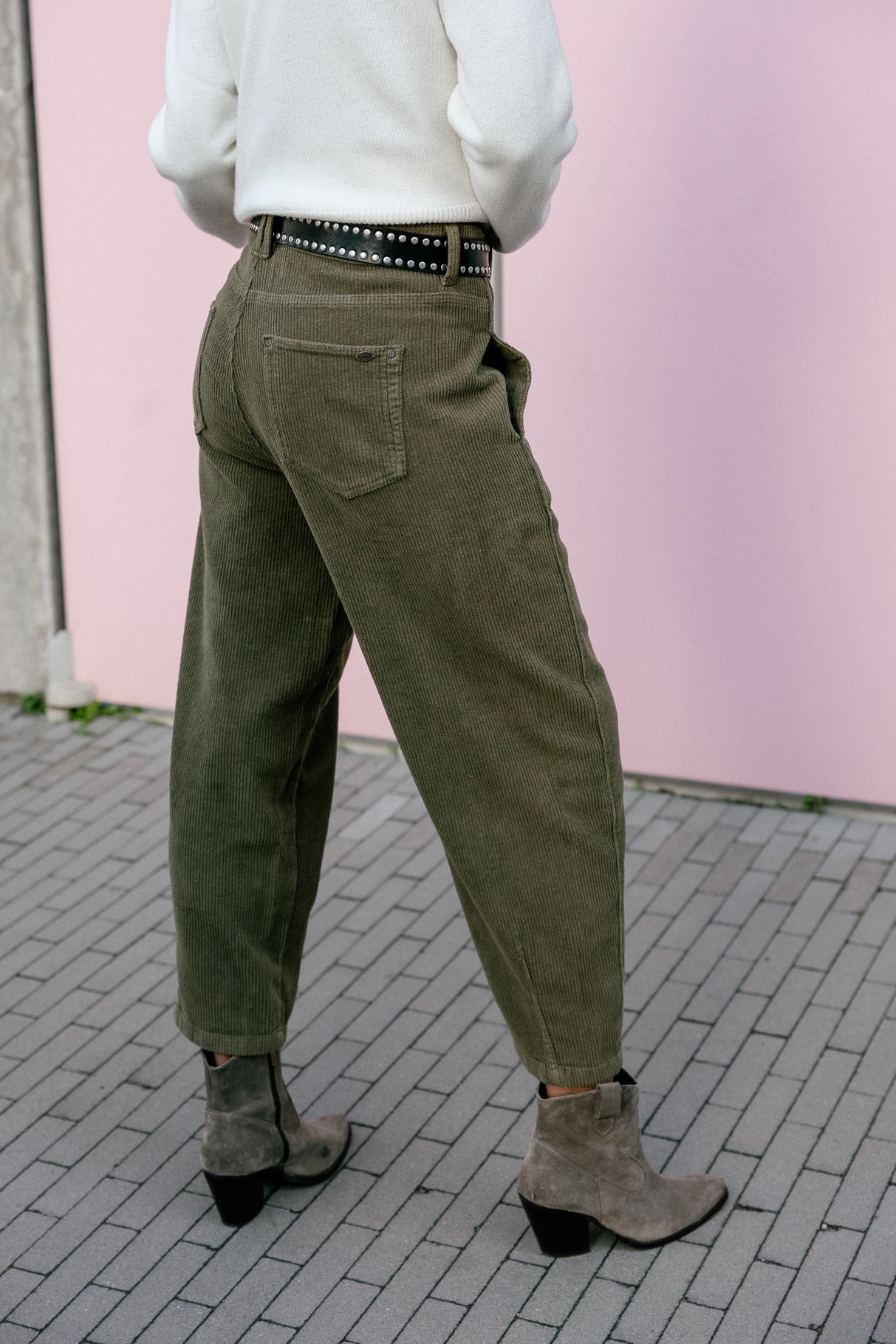 Pantalon en velours Femme Rosalia Veluto forest night | Freeman T. Porter