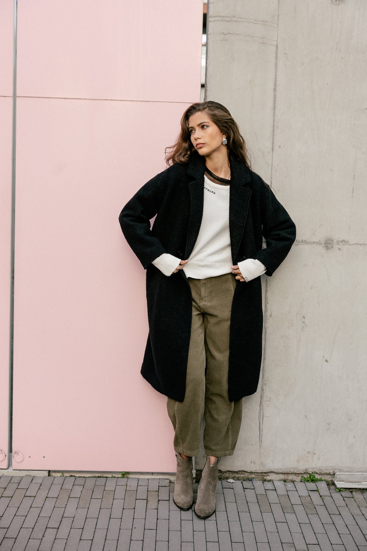 Pantalon en velours Femme Rosalia Veluto forest night | Freeman T. Porter