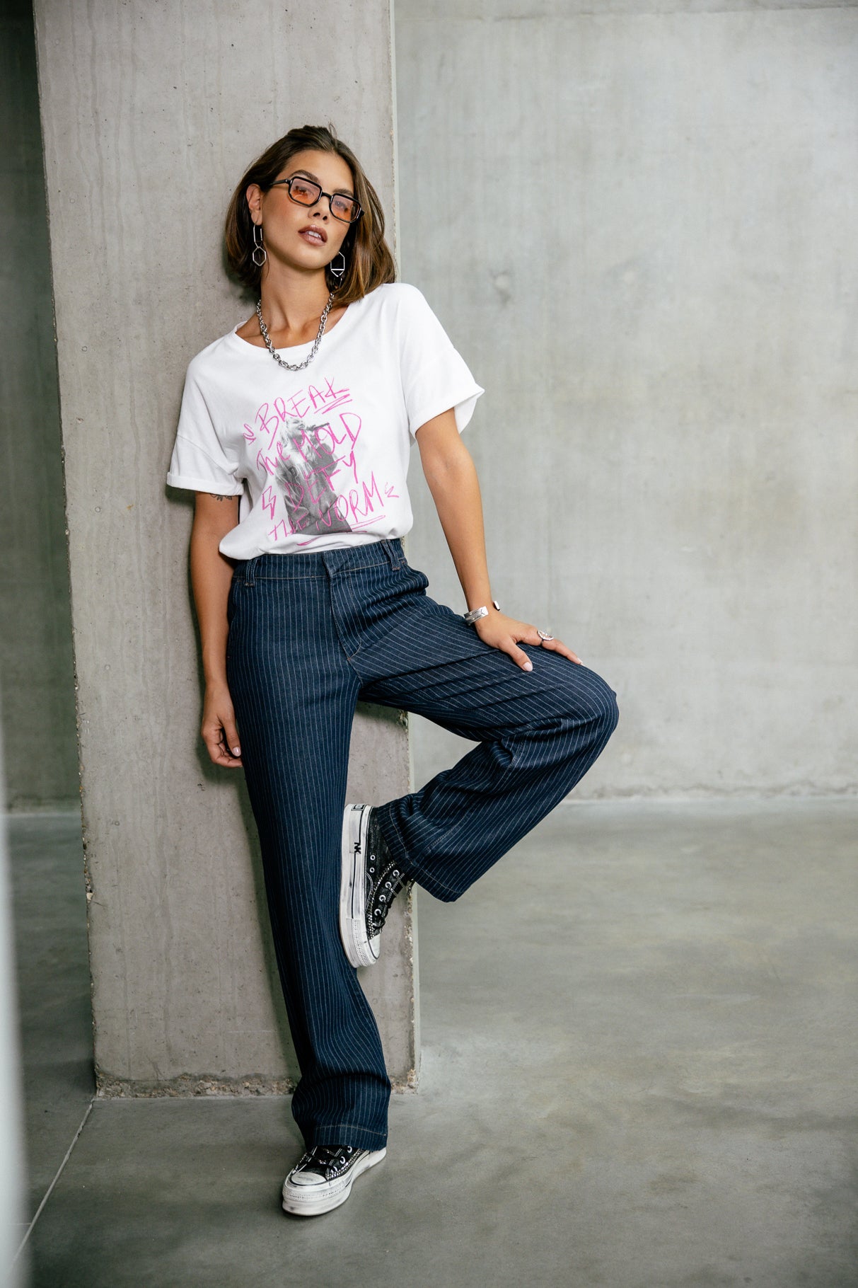 Jeans large Femme Nickie best laser | Freeman T. Porter