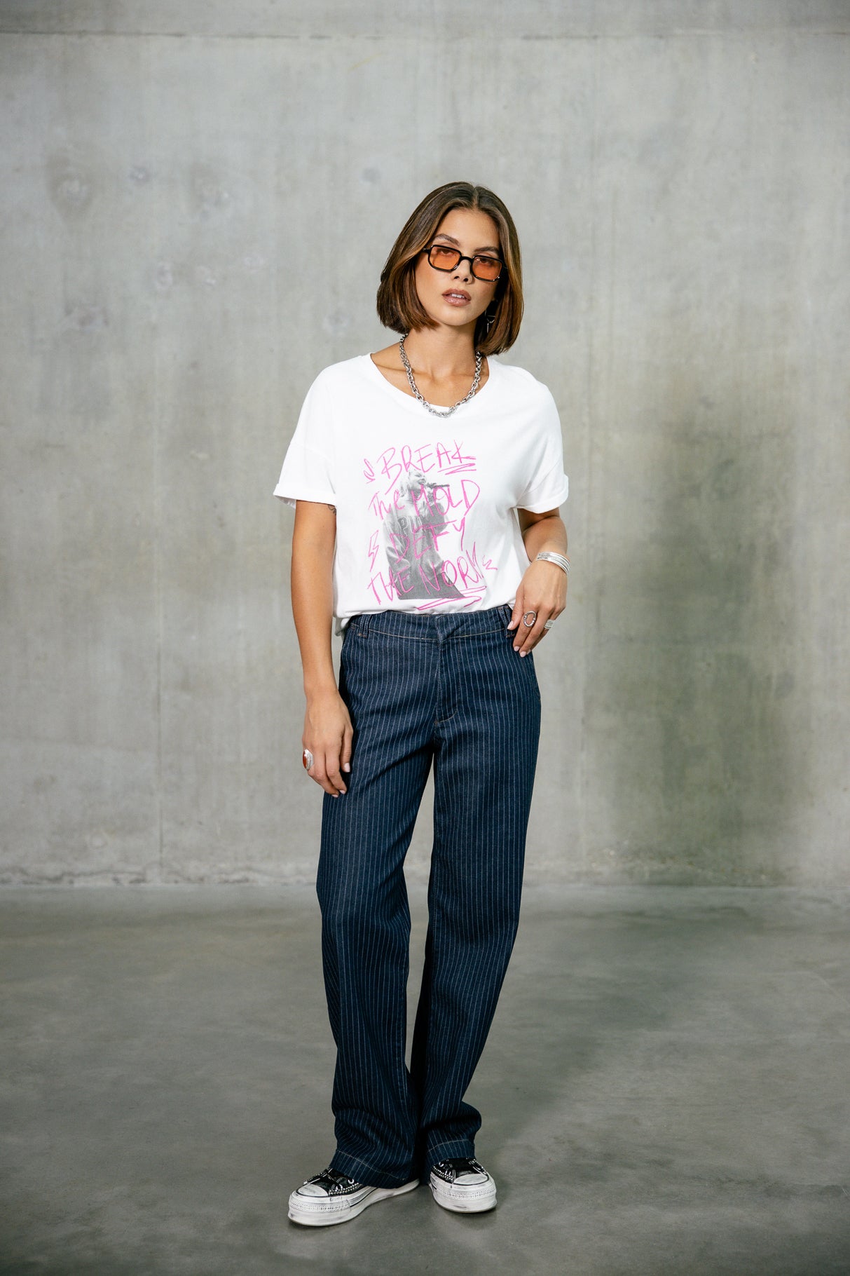 Jeans large Femme Nickie best laser | Freeman T. Porter
