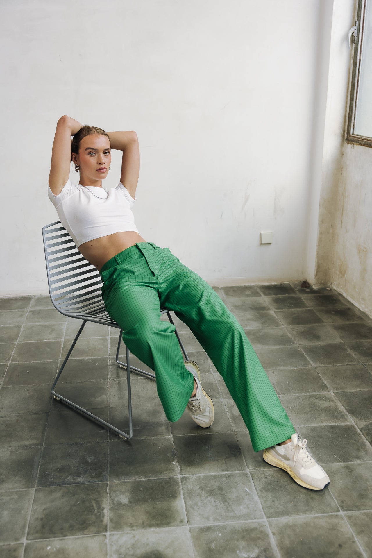 Pantalon large Femme Nickie Agafay jolly green | Freeman T. Porter