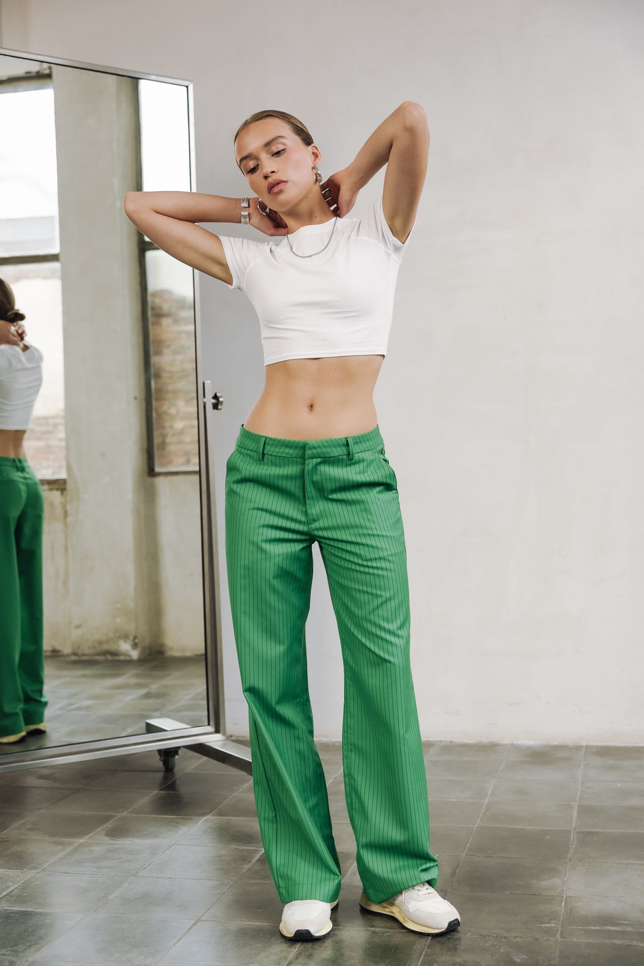 Pantalon large Femme Nickie Agafay jolly green | Freeman T. Porter