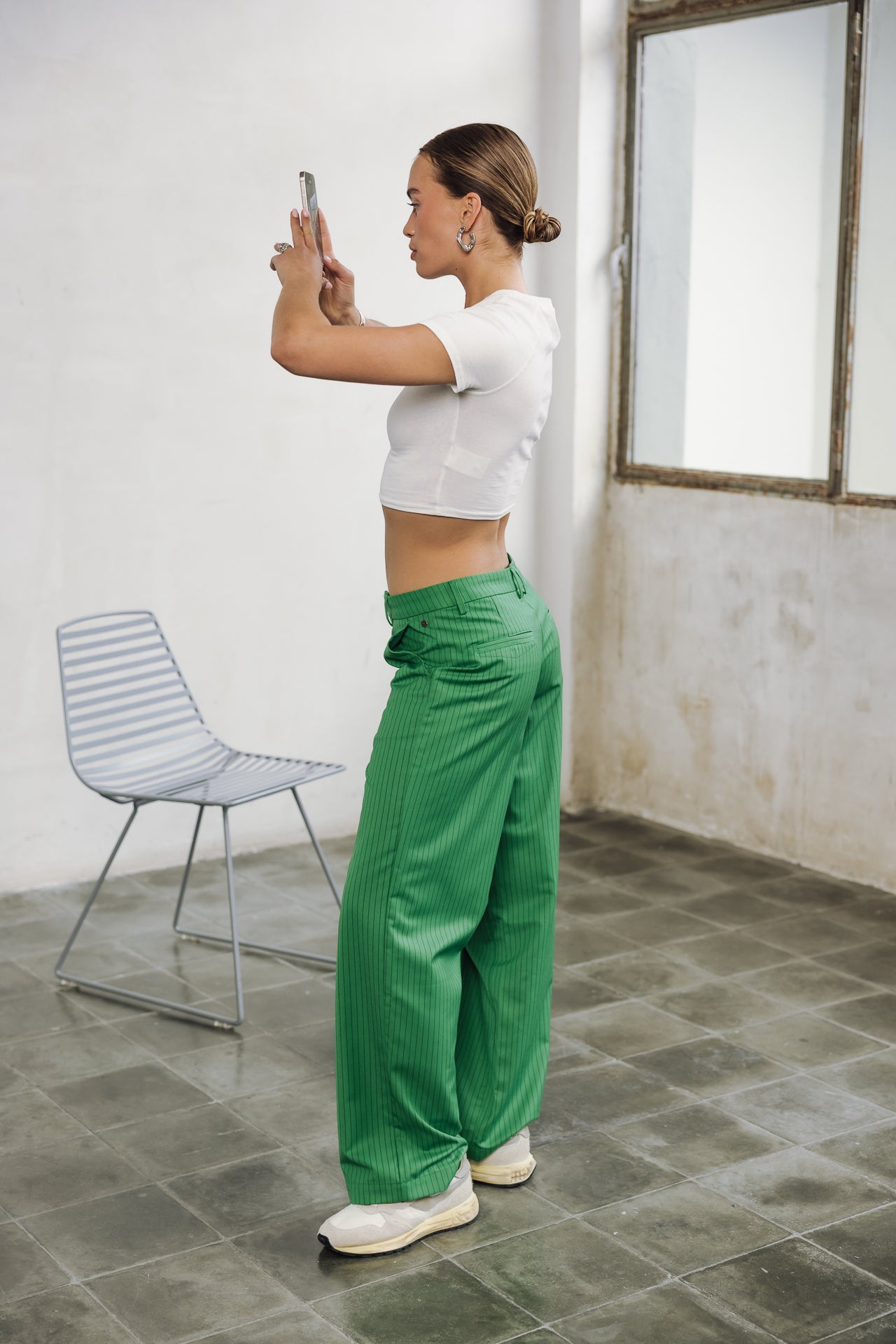 Pantalon large Femme Nickie Agafay jolly green | Freeman T. Porter