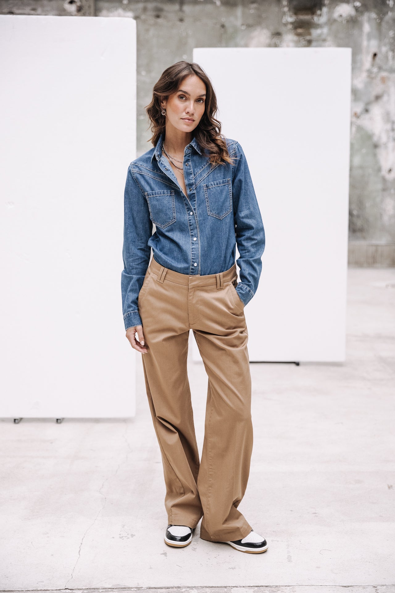 Pantalon large Femme Nickie Felicita kelp | Freeman T. Porter