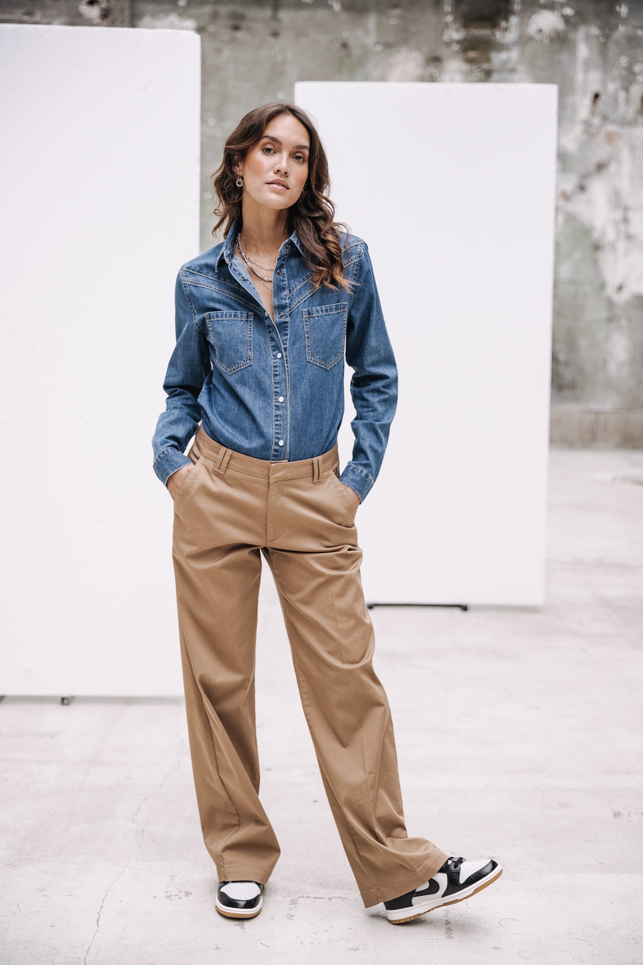 Pantalon large Femme Nickie Felicita kelp | Freeman T. Porter