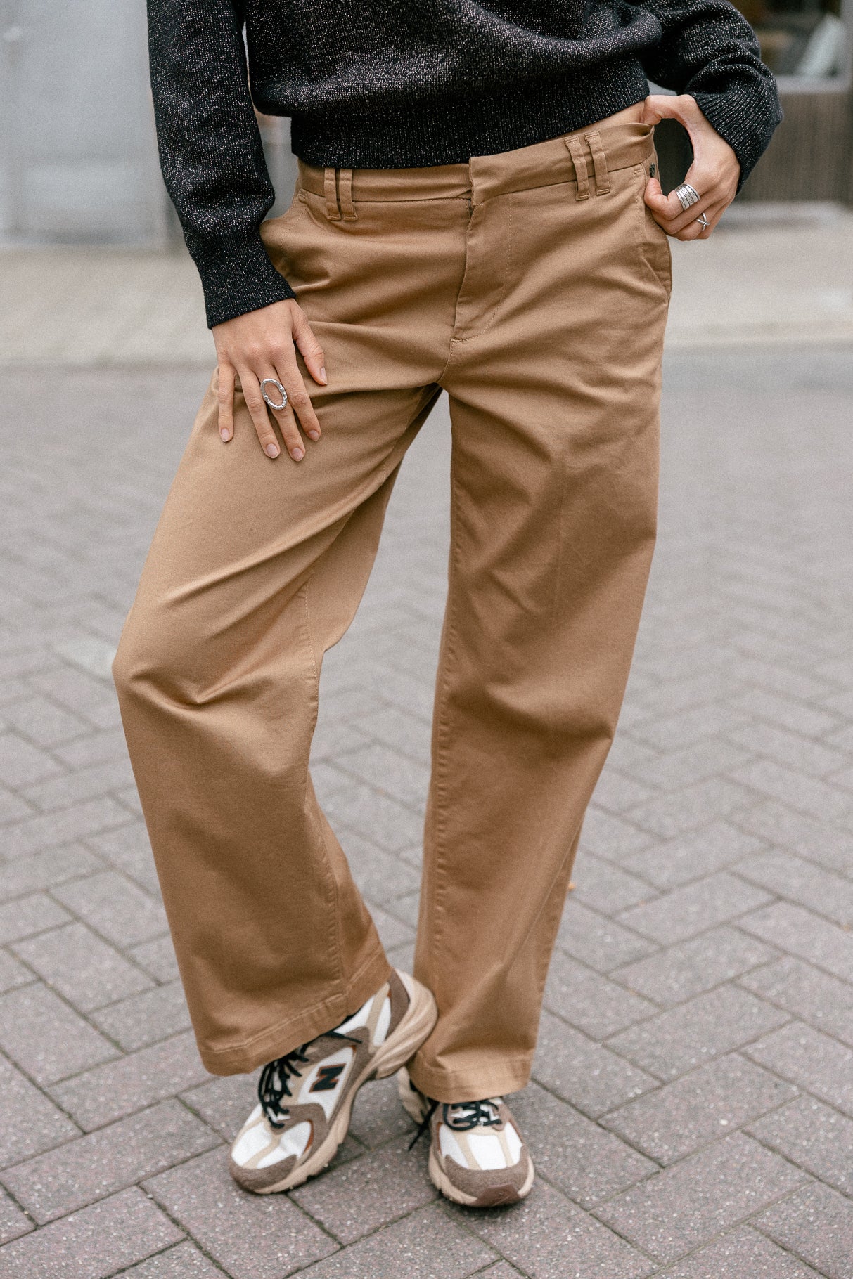 Pantalones anchos Mujer Nickie Felicita kelp | Freeman T. Porter