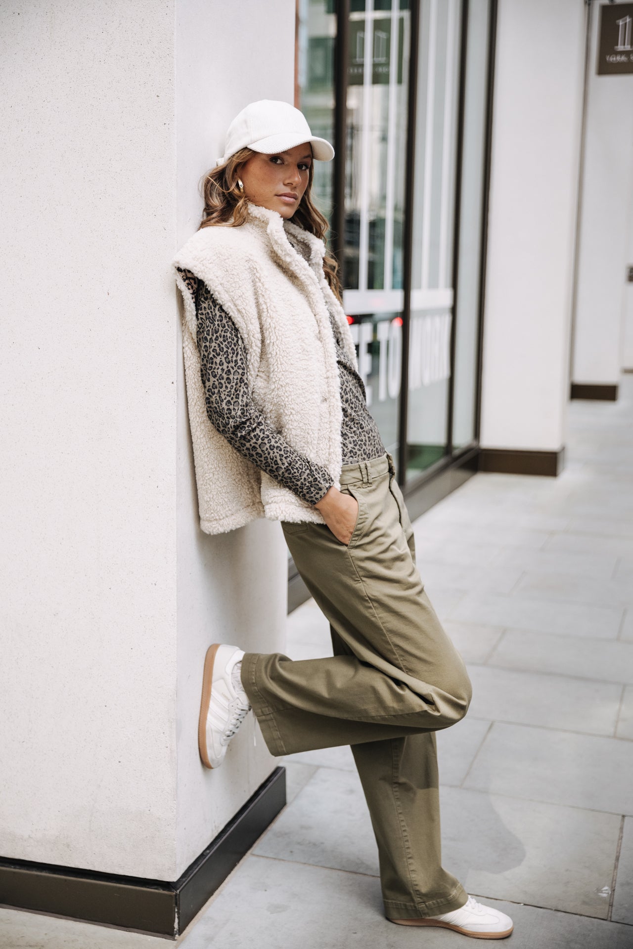 Pantalon large Femme Nickie Felicita olive night | Freeman T. Porter