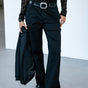 Wide-leg trousers Women Nickie Studs Felicita black | Freeman T. Porter
