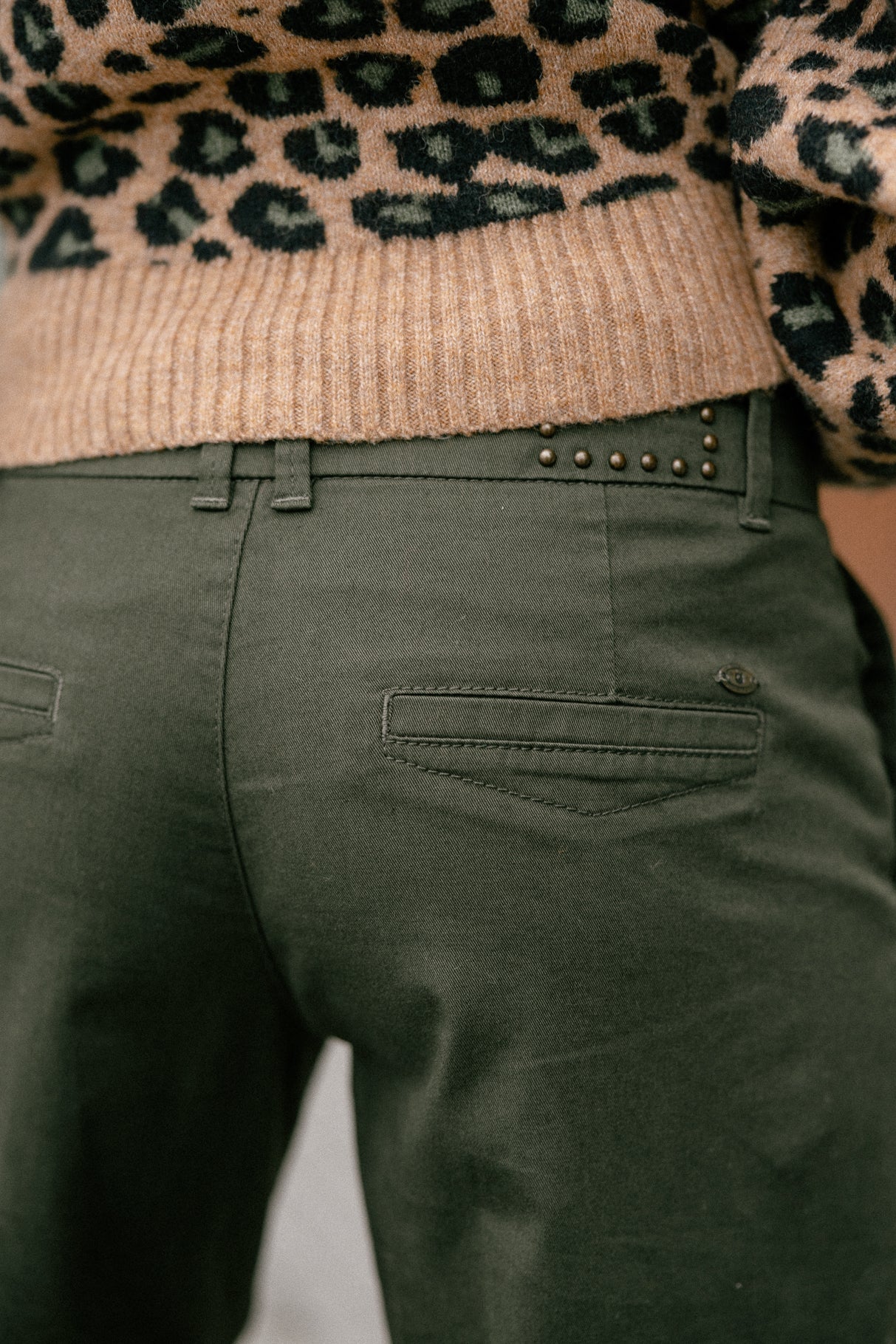 Pantalon large Femme Nickie Studs Felicita forest night | Freeman T. Porter