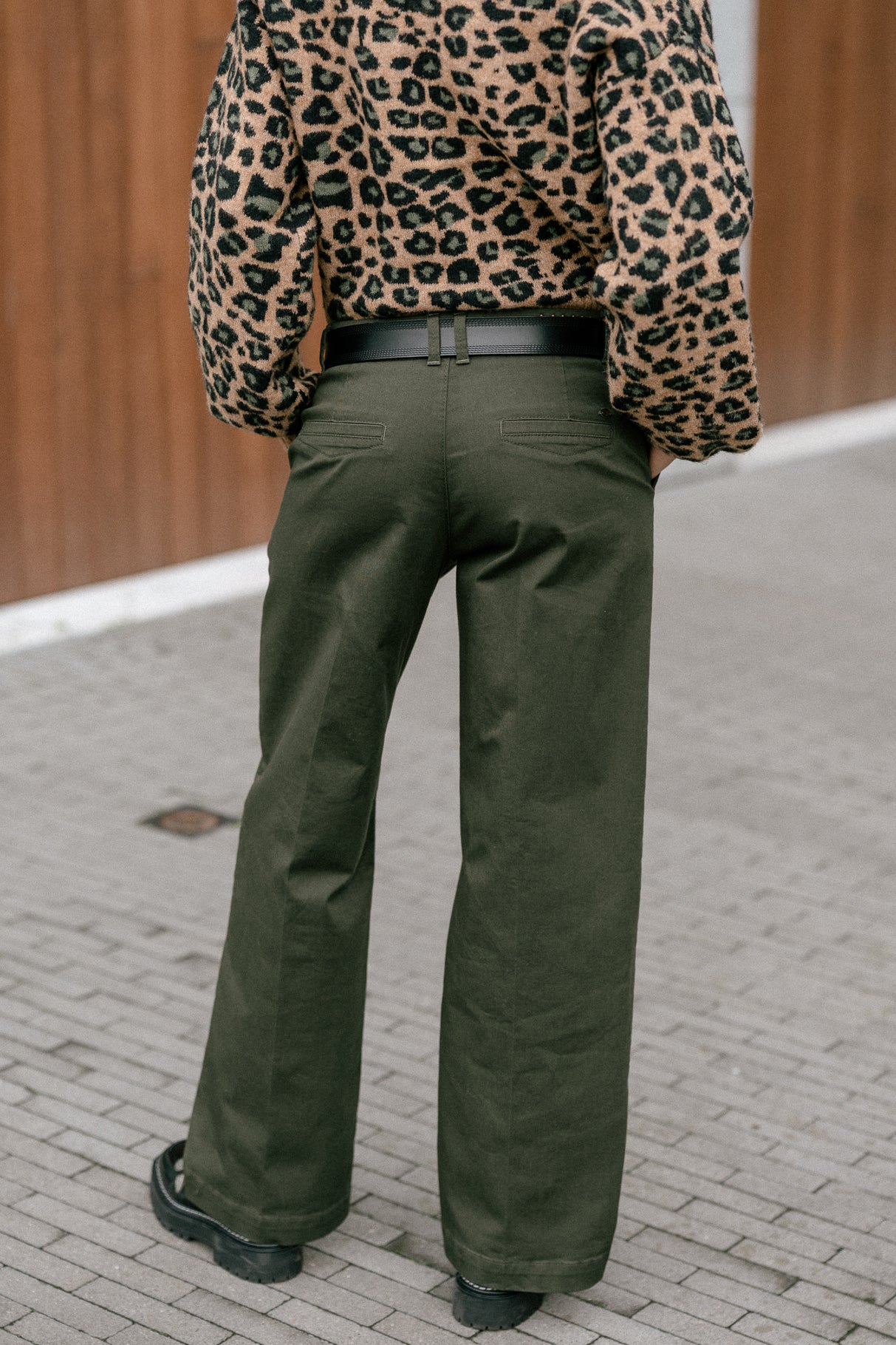 Pantalon large Femme Nickie Studs Felicita forest night | Freeman T. Porter