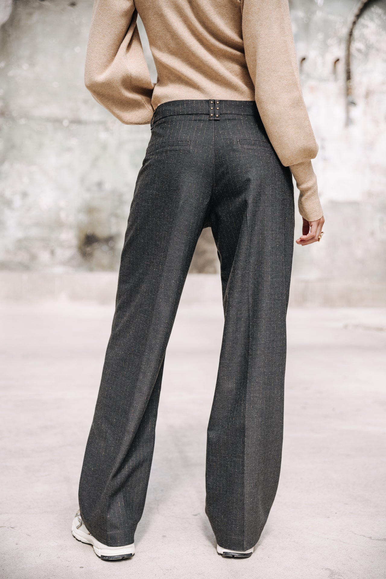 Pantalon large chino Femme Nickie Zephir moon rock | Freeman T. Porter