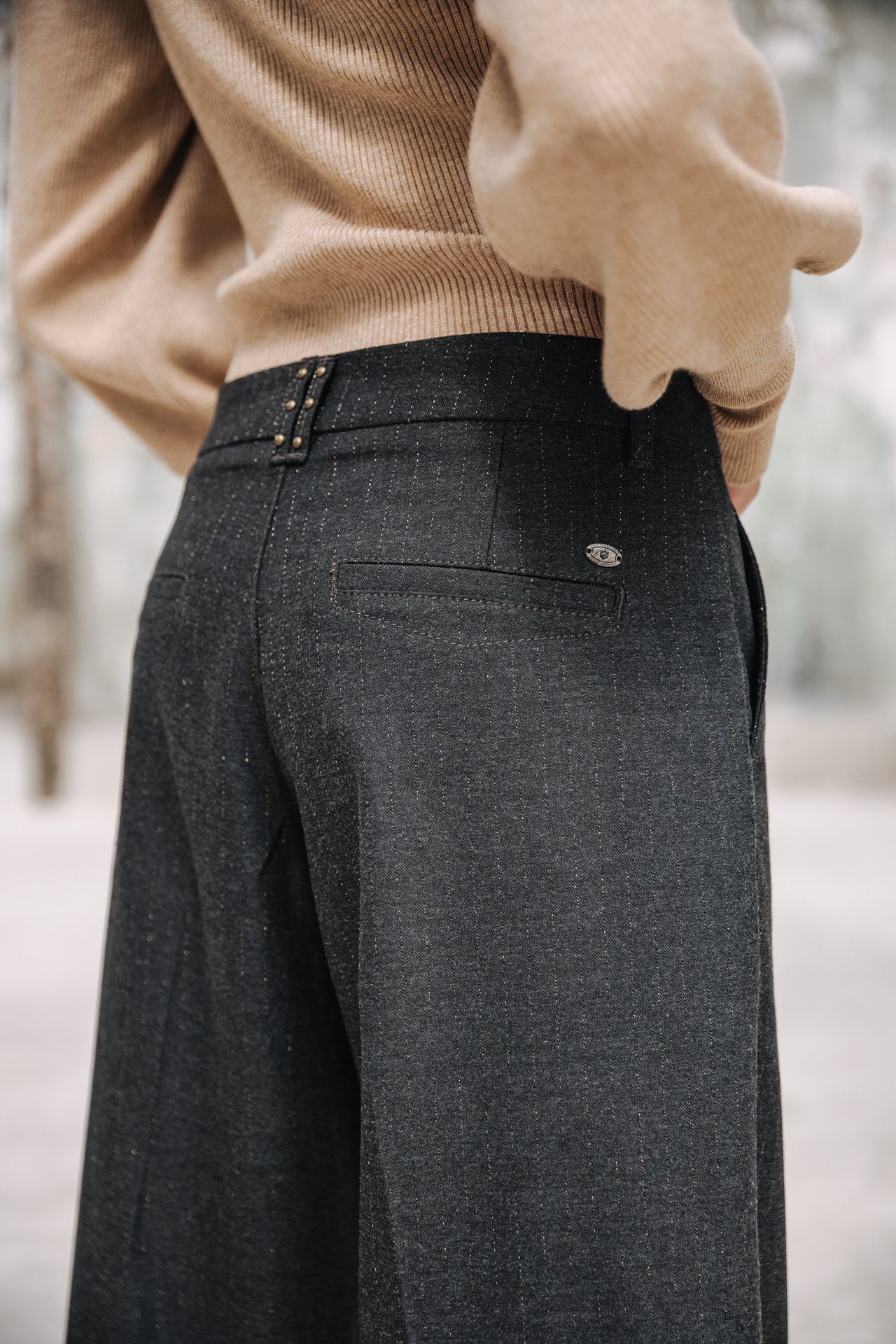 Pantalon large chino Femme Nickie Zephir moon rock | Freeman T. Porter