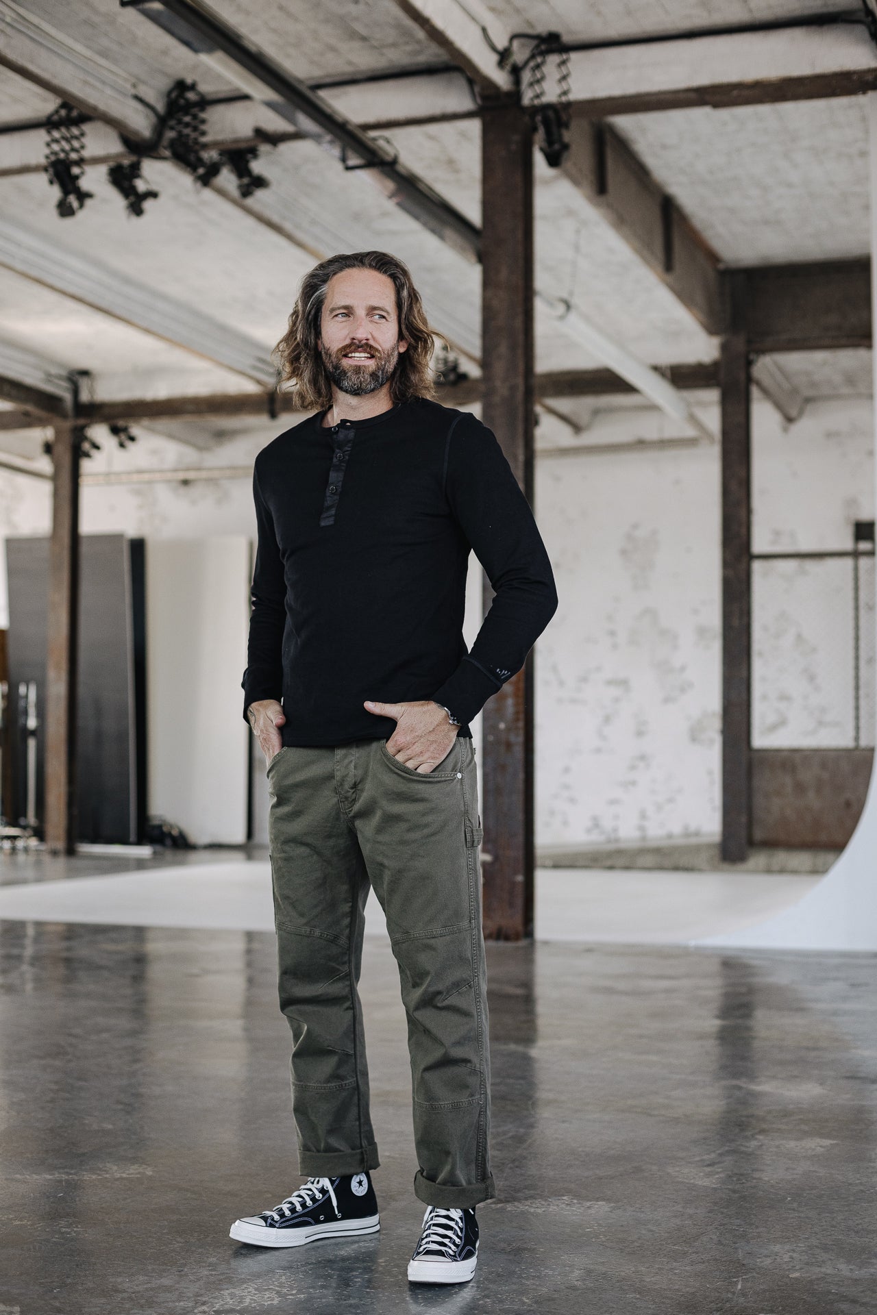 Pantalon carpenter Unisex Samuel Dobbily olive night | Freeman T. Porter