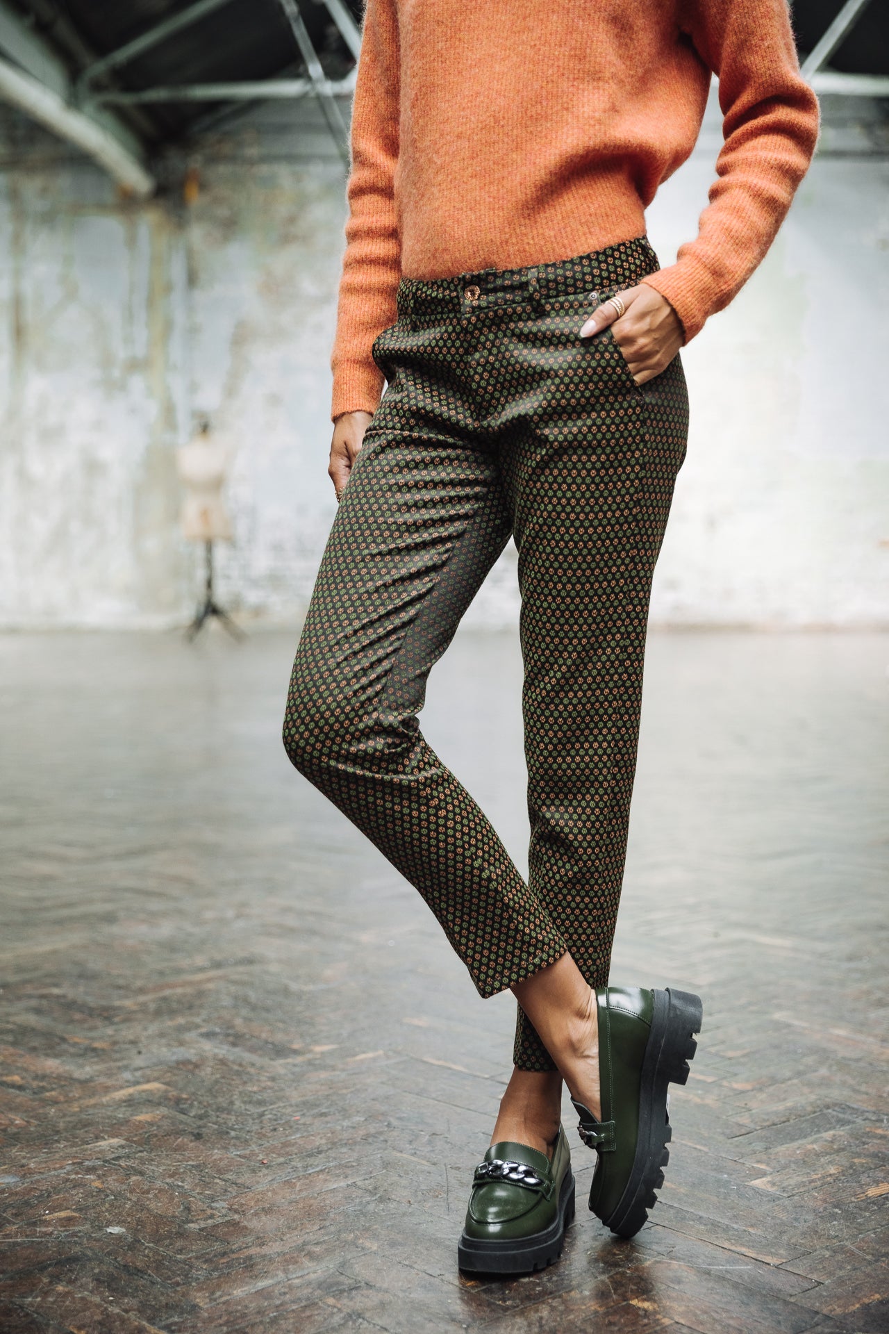 Pantalon City 7/8 Femme Adelie Floriana original | Freeman T. Porter