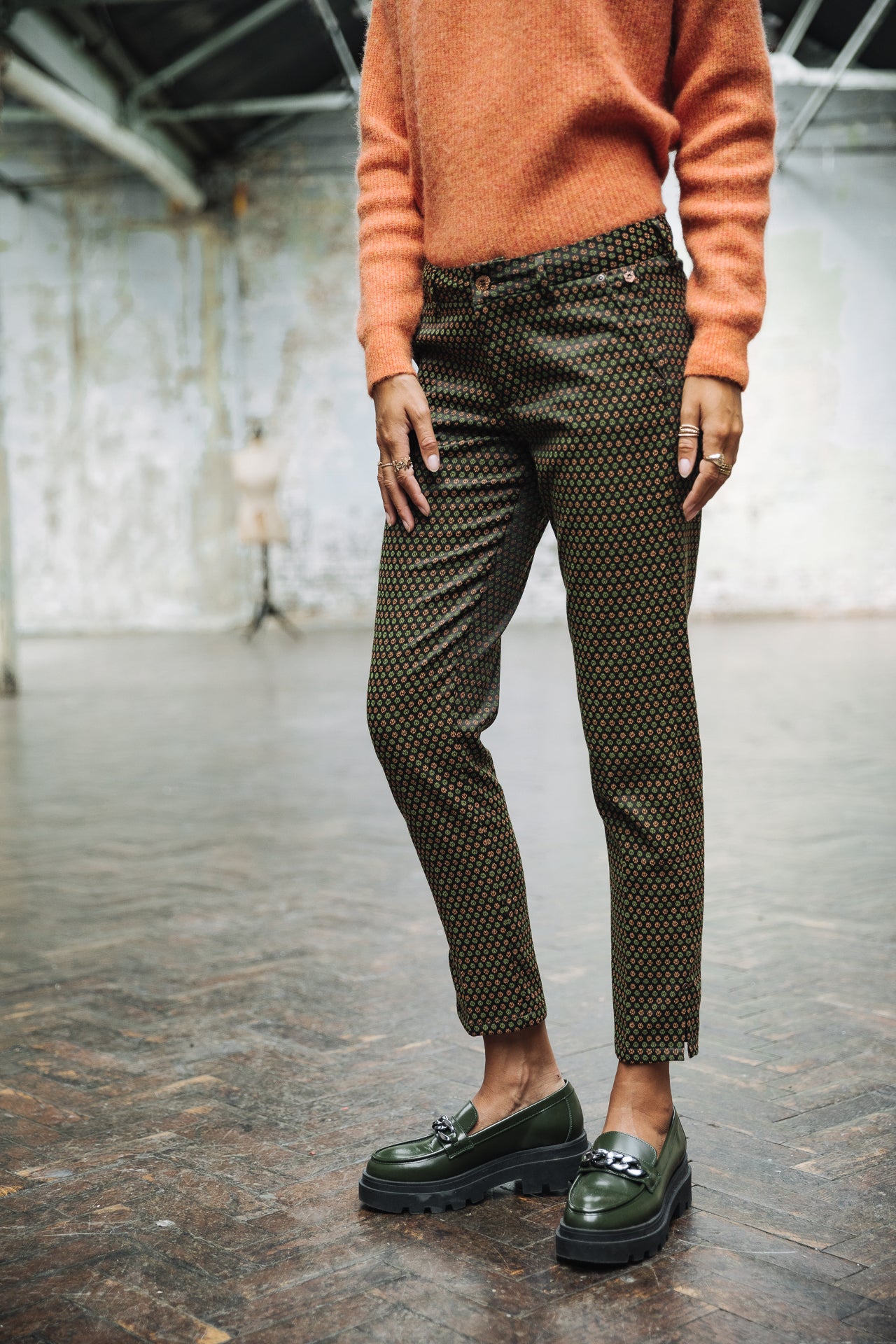 Pantalon City 7/8 Femme Adelie Floriana original | Freeman T. Porter