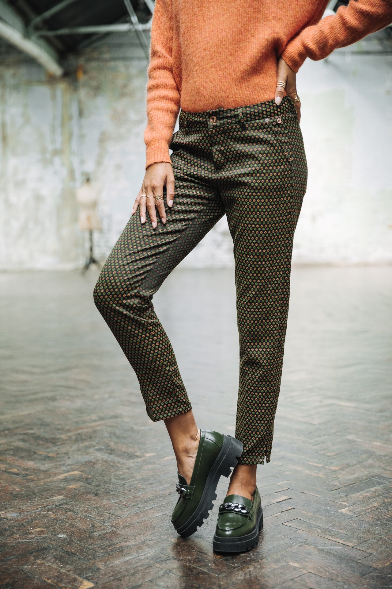Pantalon City 7/8 Femme Adelie Floriana original | Freeman T. Porter