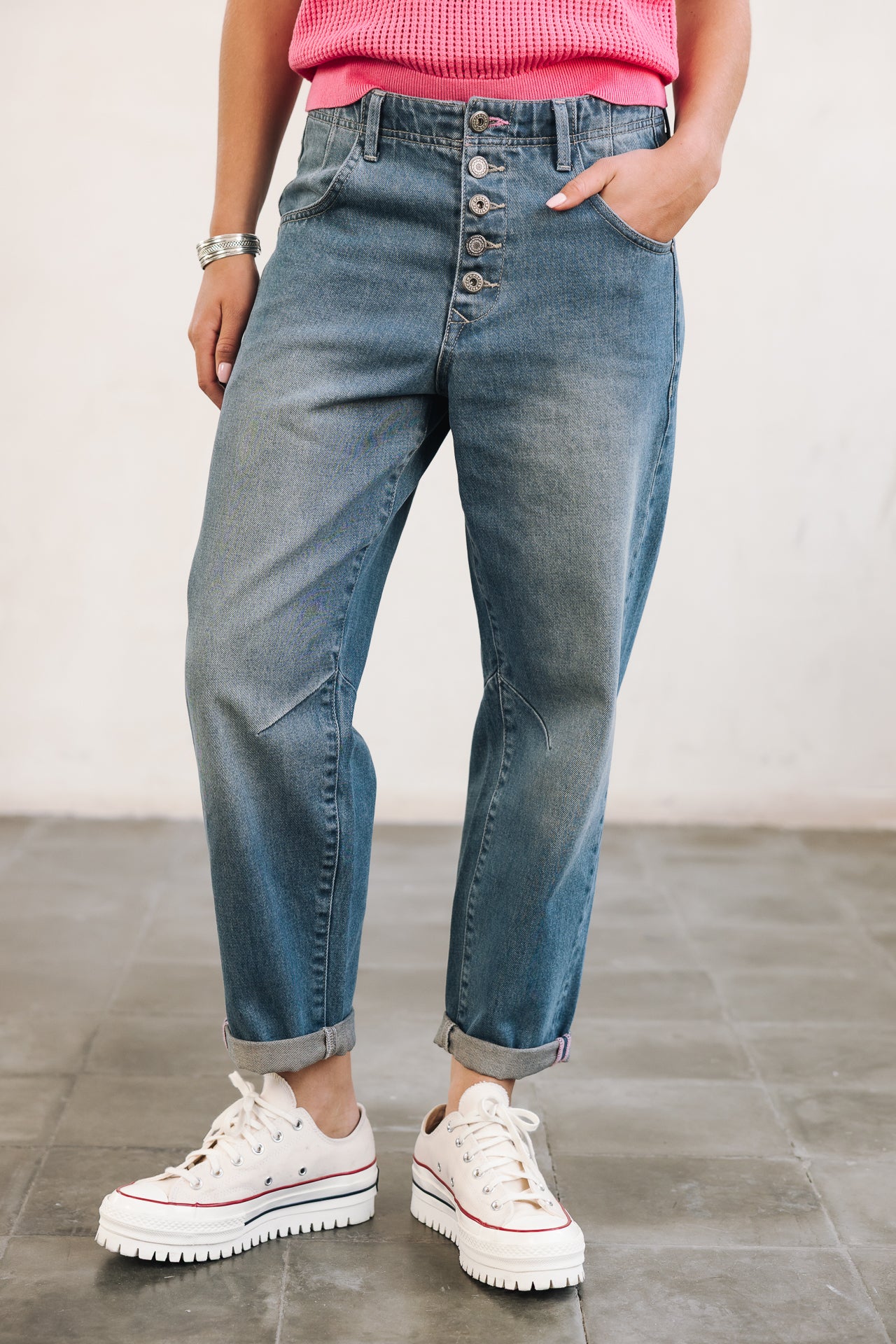 Gerade geschnittene Boyfriend-Jeans Frau Sloane Denim botus | Freeman T. Porter