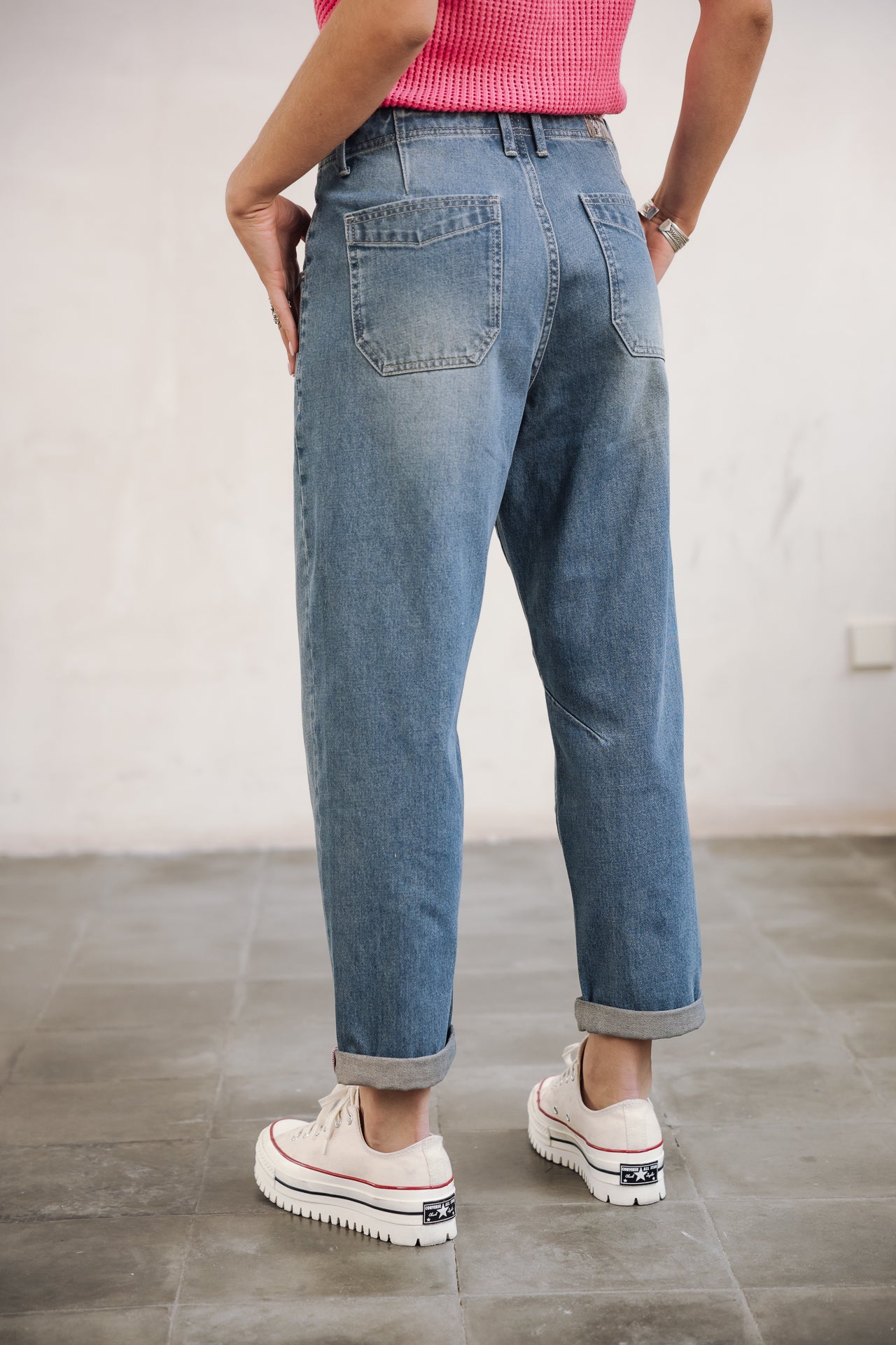 Gerade geschnittene Boyfriend-Jeans Frau Sloane Denim botus | Freeman T. Porter