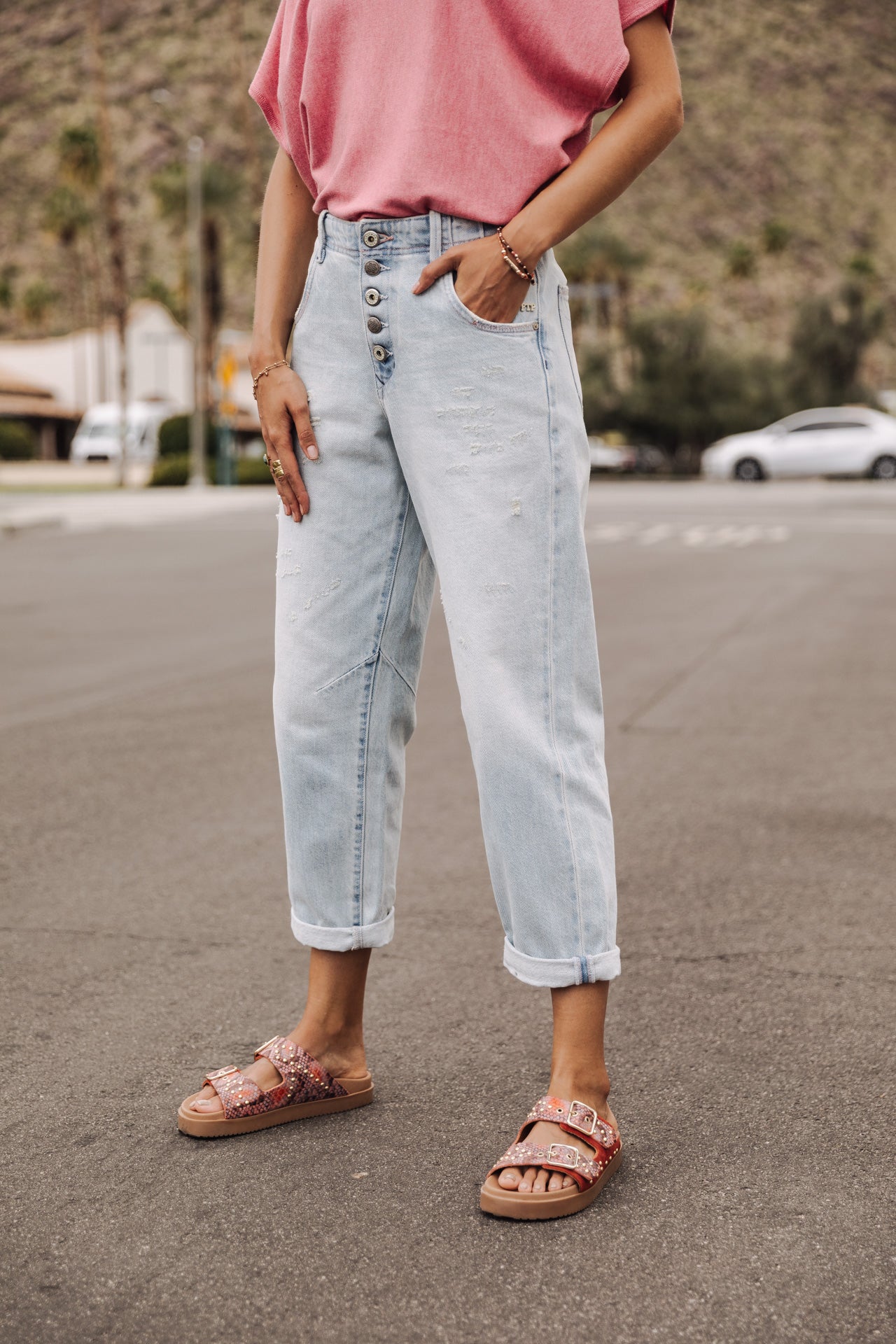 Jeans boyfriend droit Femme Sloane scoop | Freeman T. Porter