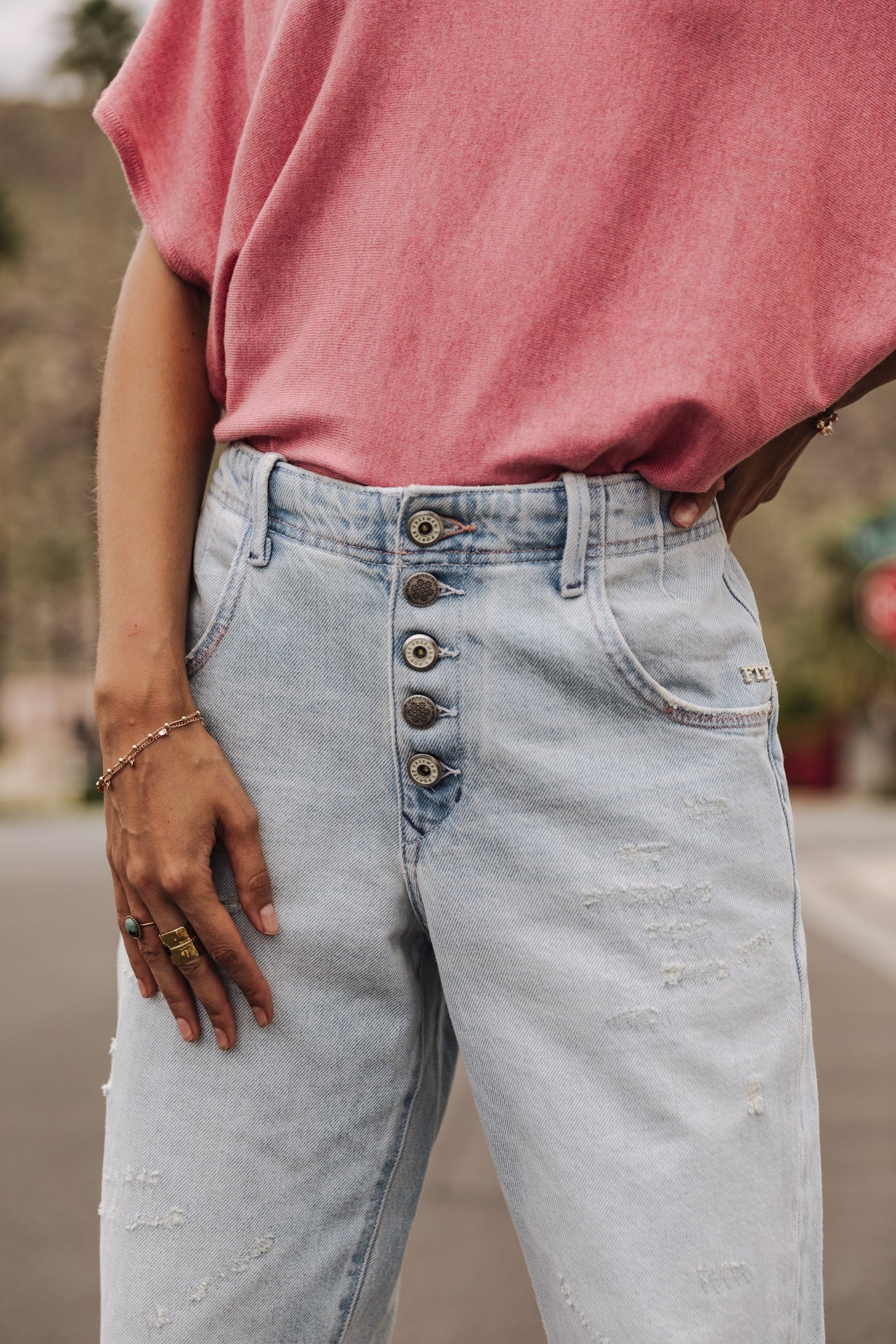 Jeans boyfriend droit Femme Sloane scoop | Freeman T. Porter