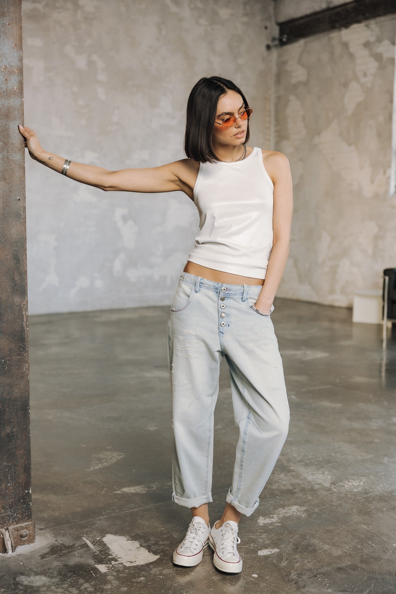 Vaqueros boyfriend rectos Mujer Sloane Denim scoop | Freeman T. Porter