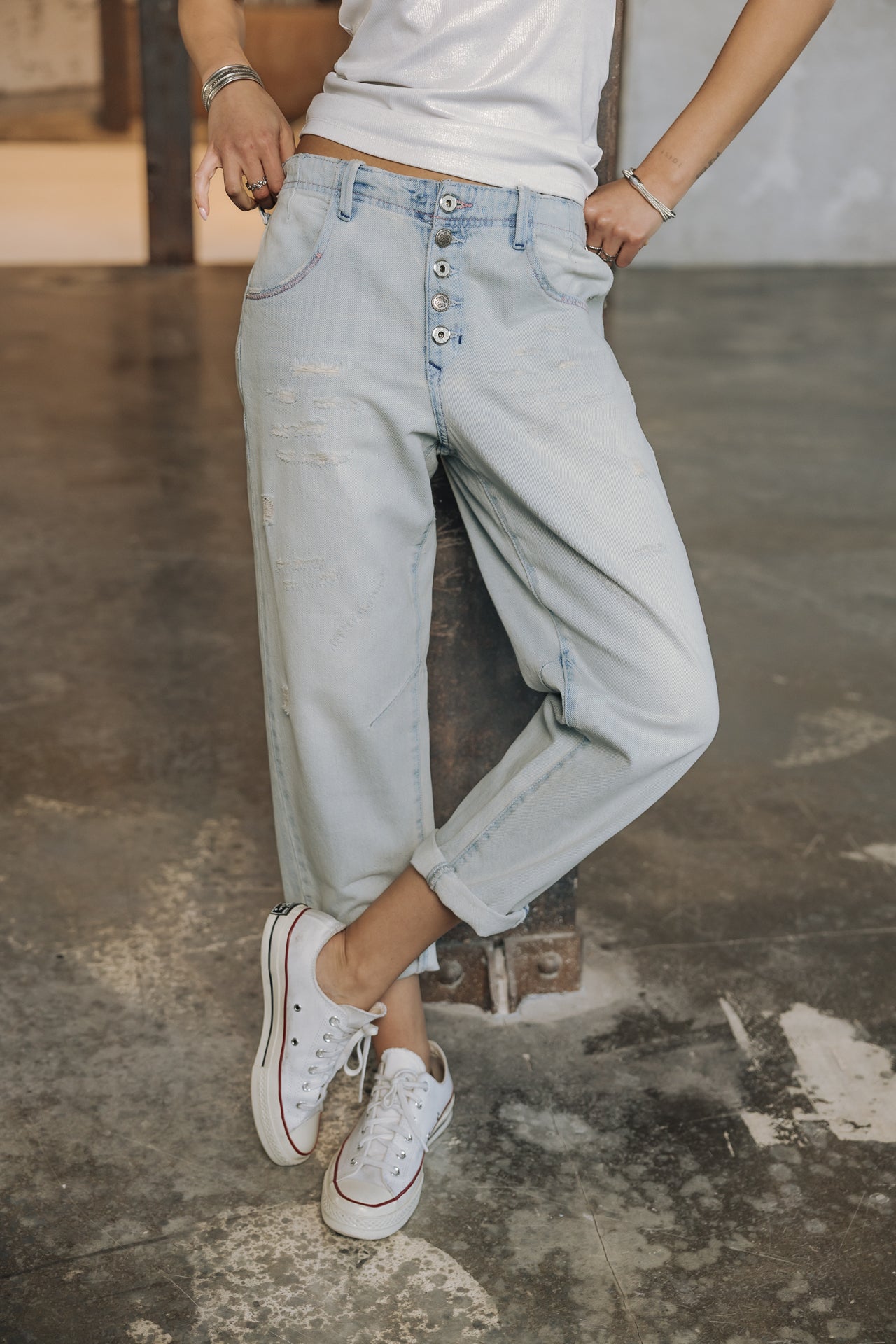 Vaqueros boyfriend rectos Mujer Sloane Denim scoop | Freeman T. Porter