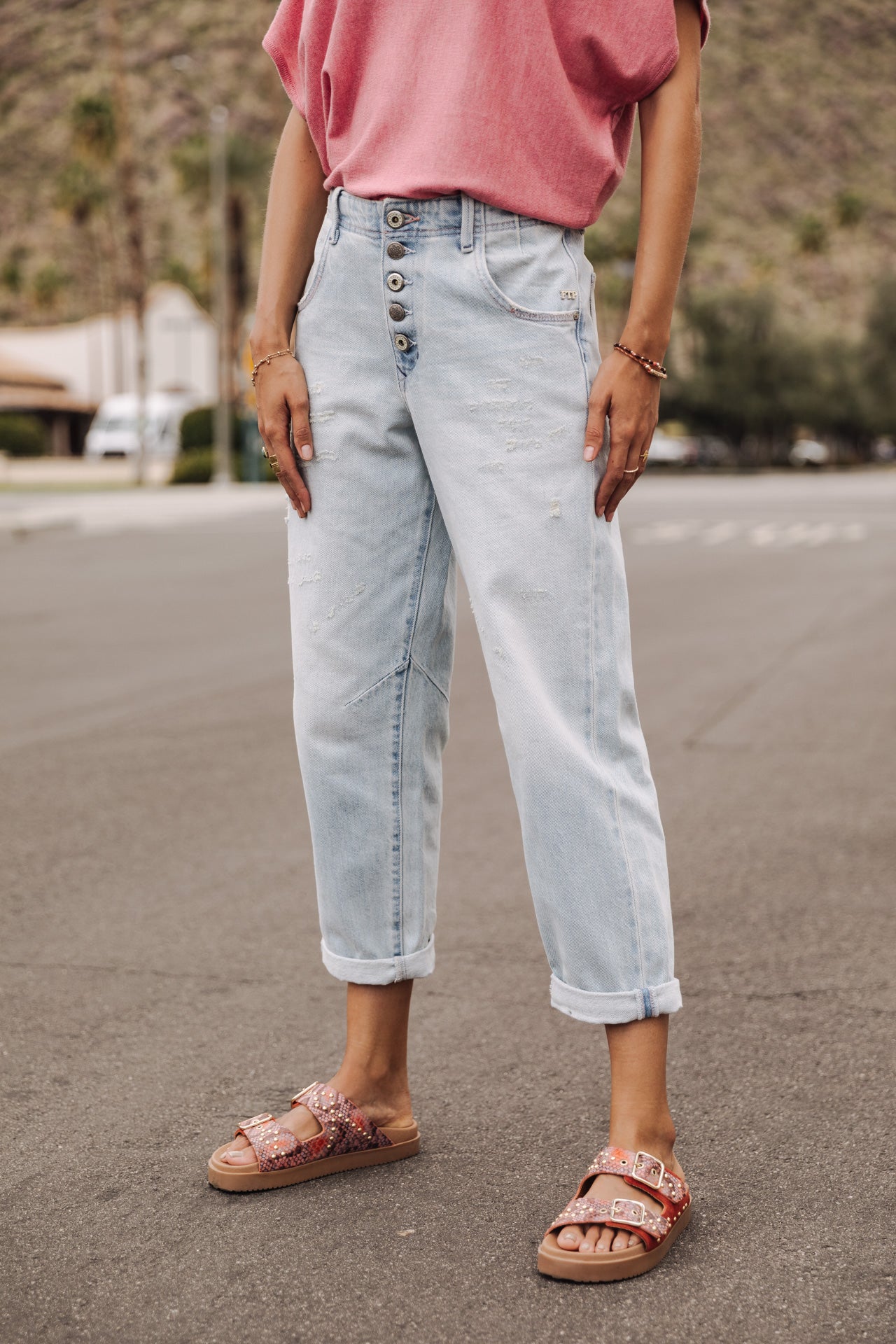 Jeans boyfriend droit Femme Sloane scoop | Freeman T. Porter