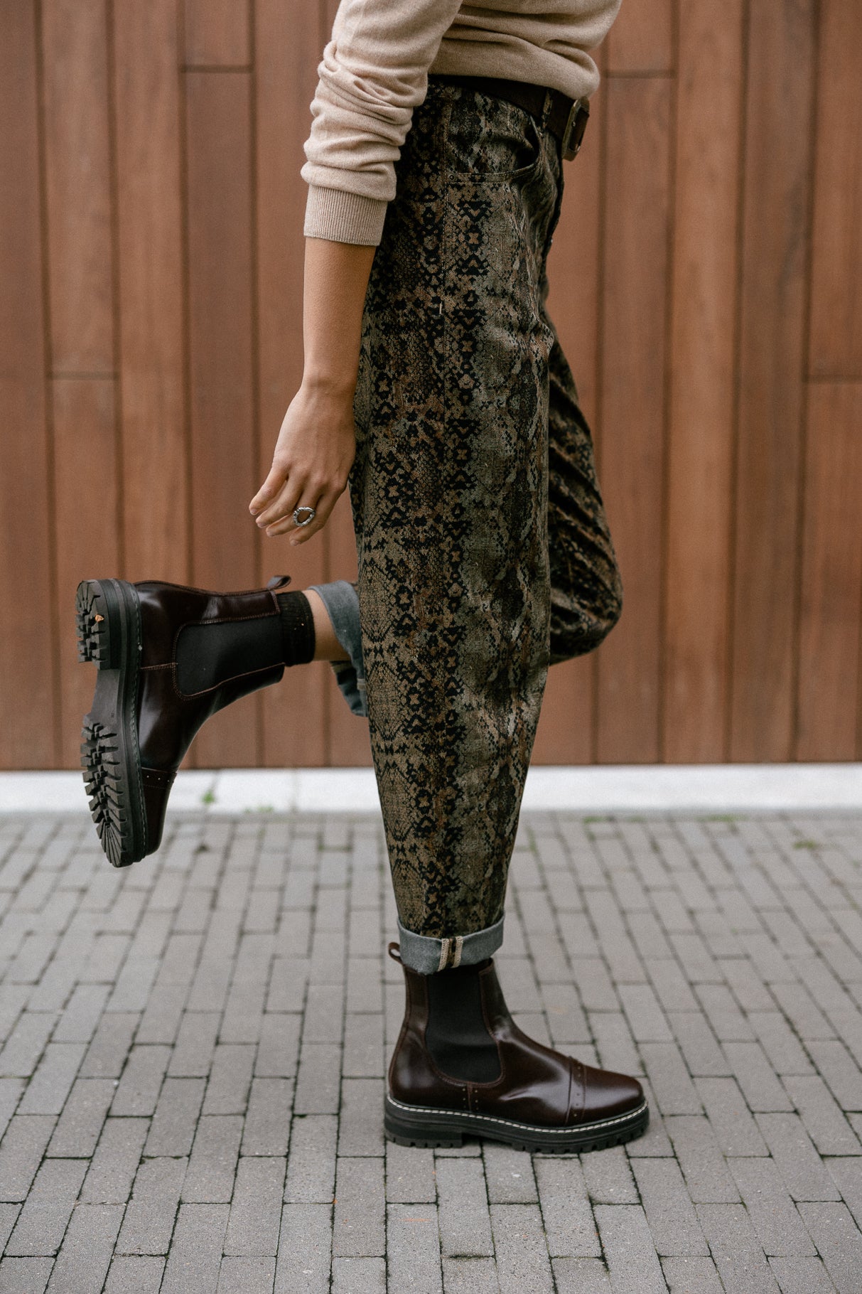 Straight-leg boyfriend pants Woman Sloane Mamba original | Freeman T. Porter
