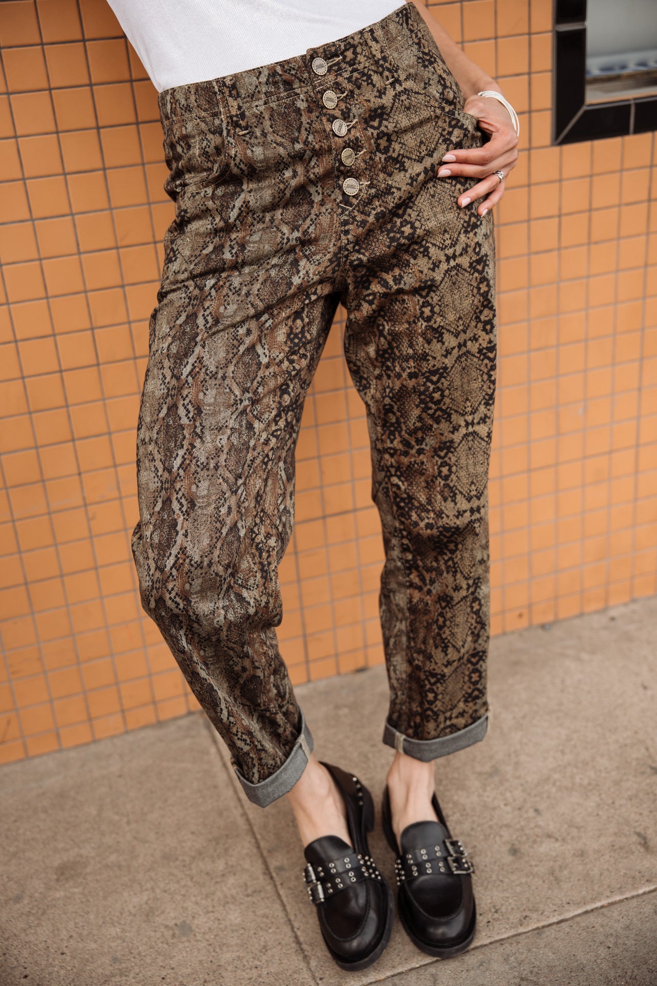 Straight-leg boyfriend pants Woman Sloane Mamba original | Freeman T. Porter