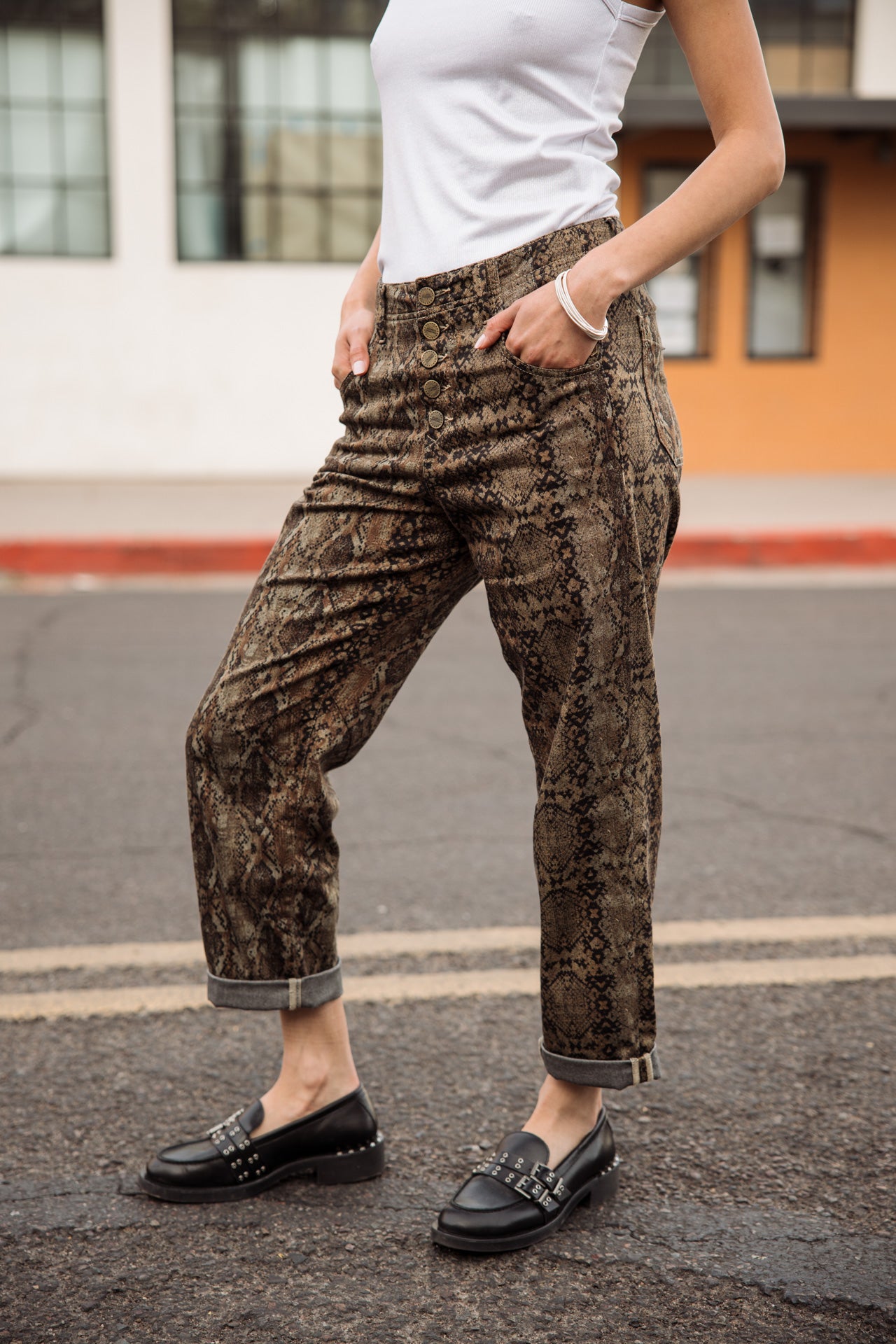 Straight-leg boyfriend pants Woman Sloane Mamba original | Freeman T. Porter