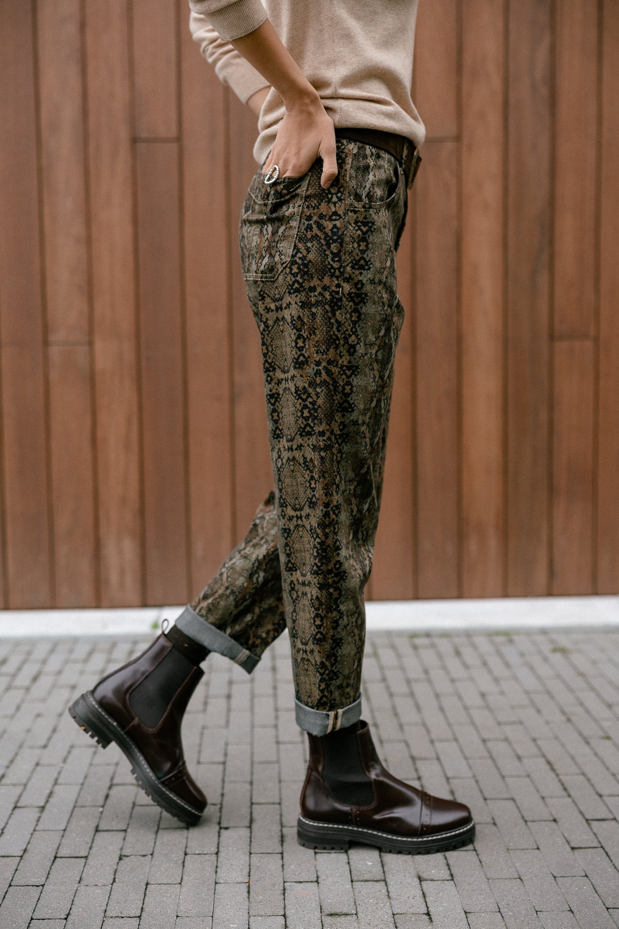 Straight-leg boyfriend pants Woman Sloane Mamba original | Freeman T. Porter