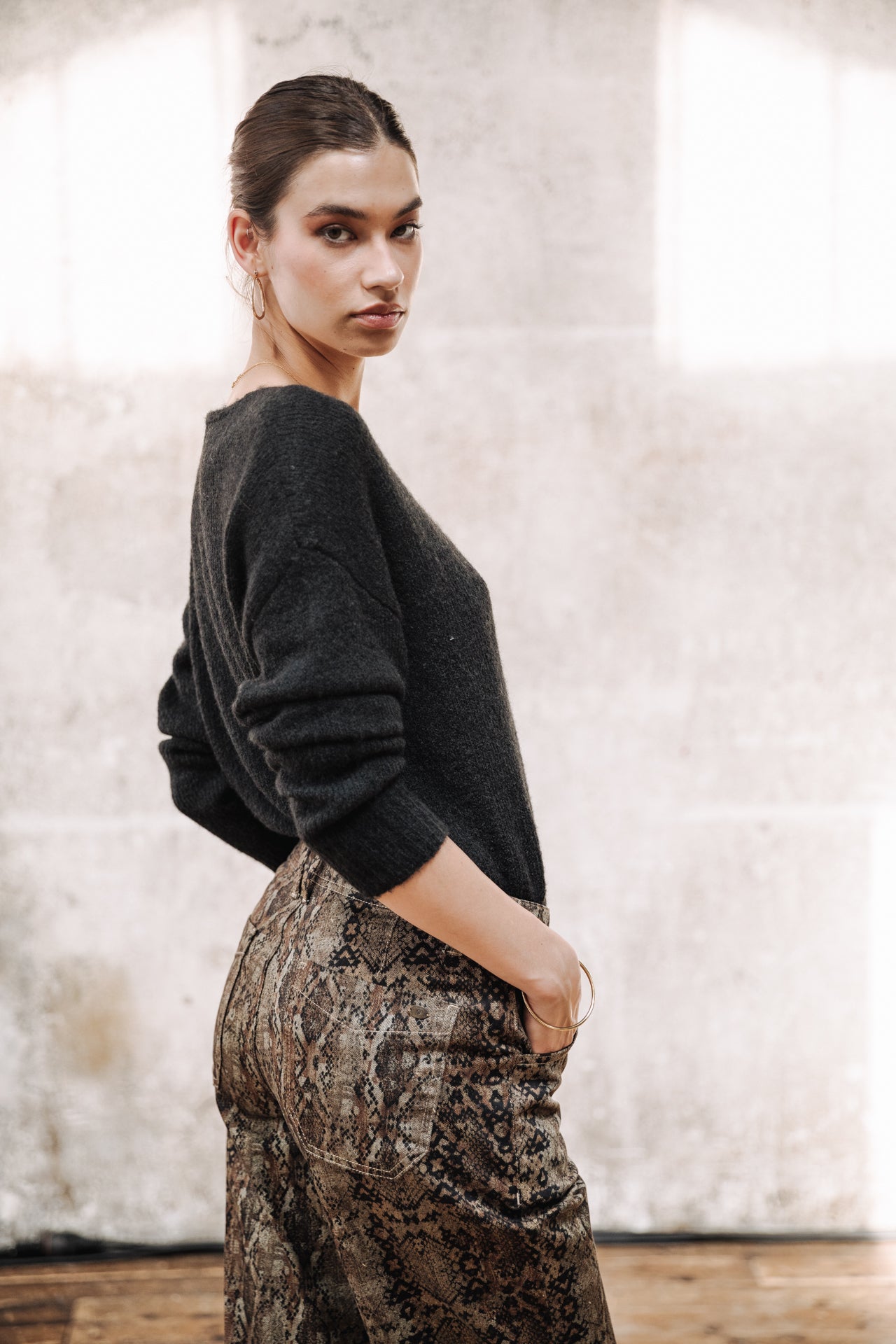 Pantalon boyfriend droit Femme Sloane Mamba original | Freeman T. Porter