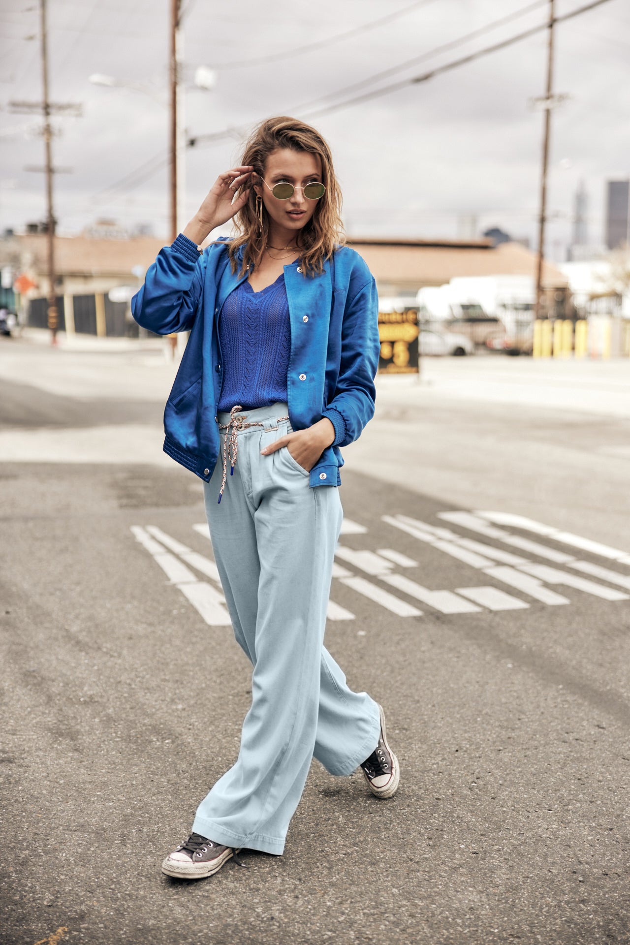 Jeans large Femme Pamina Denim mermaid | Freeman T. Porter