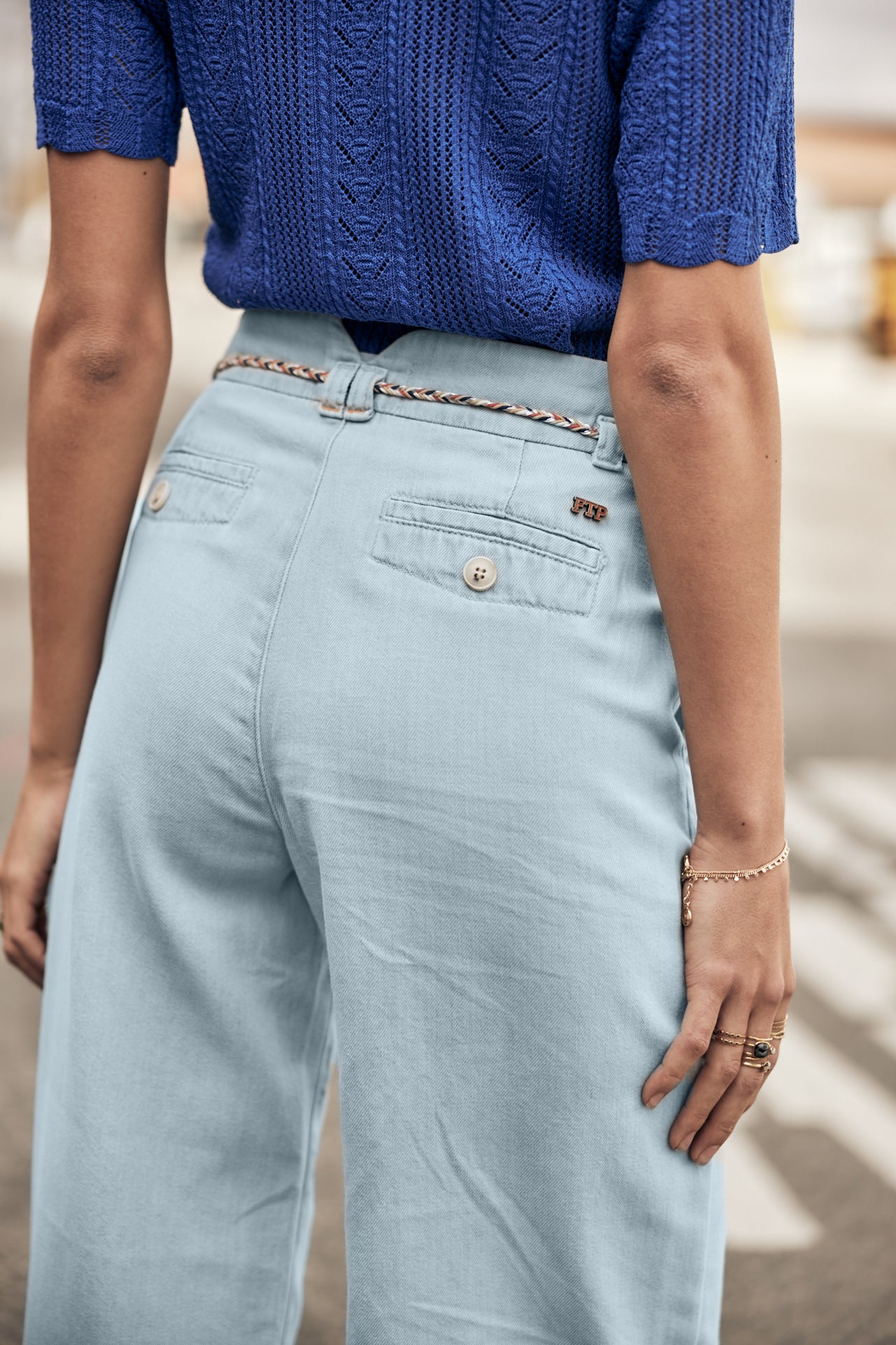 Jeans large Femme Pamina Denim mermaid | Freeman T. Porter