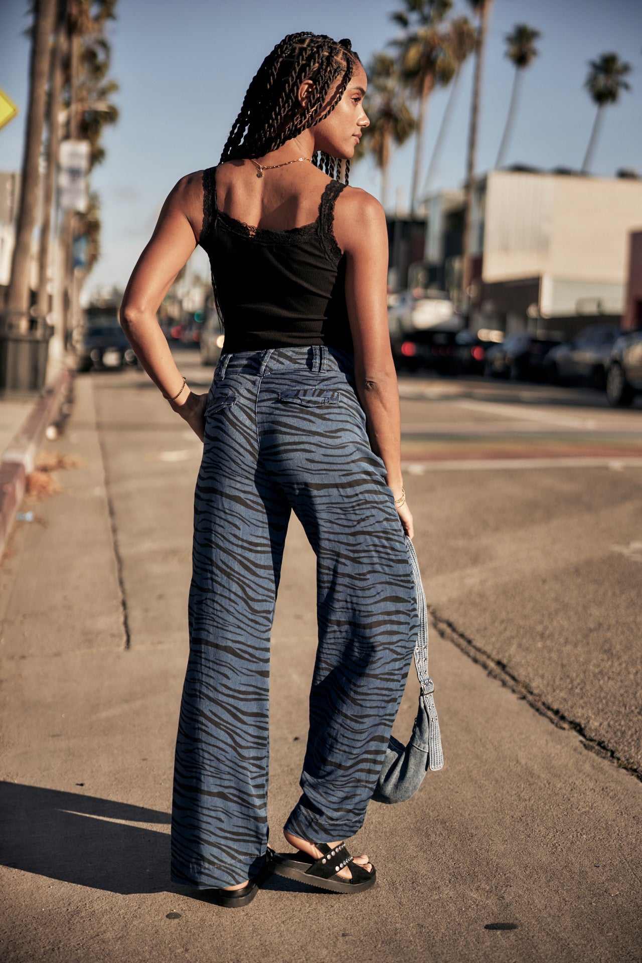 Pantalon large Femme Maryel Zebrana original | Freeman T. Porter