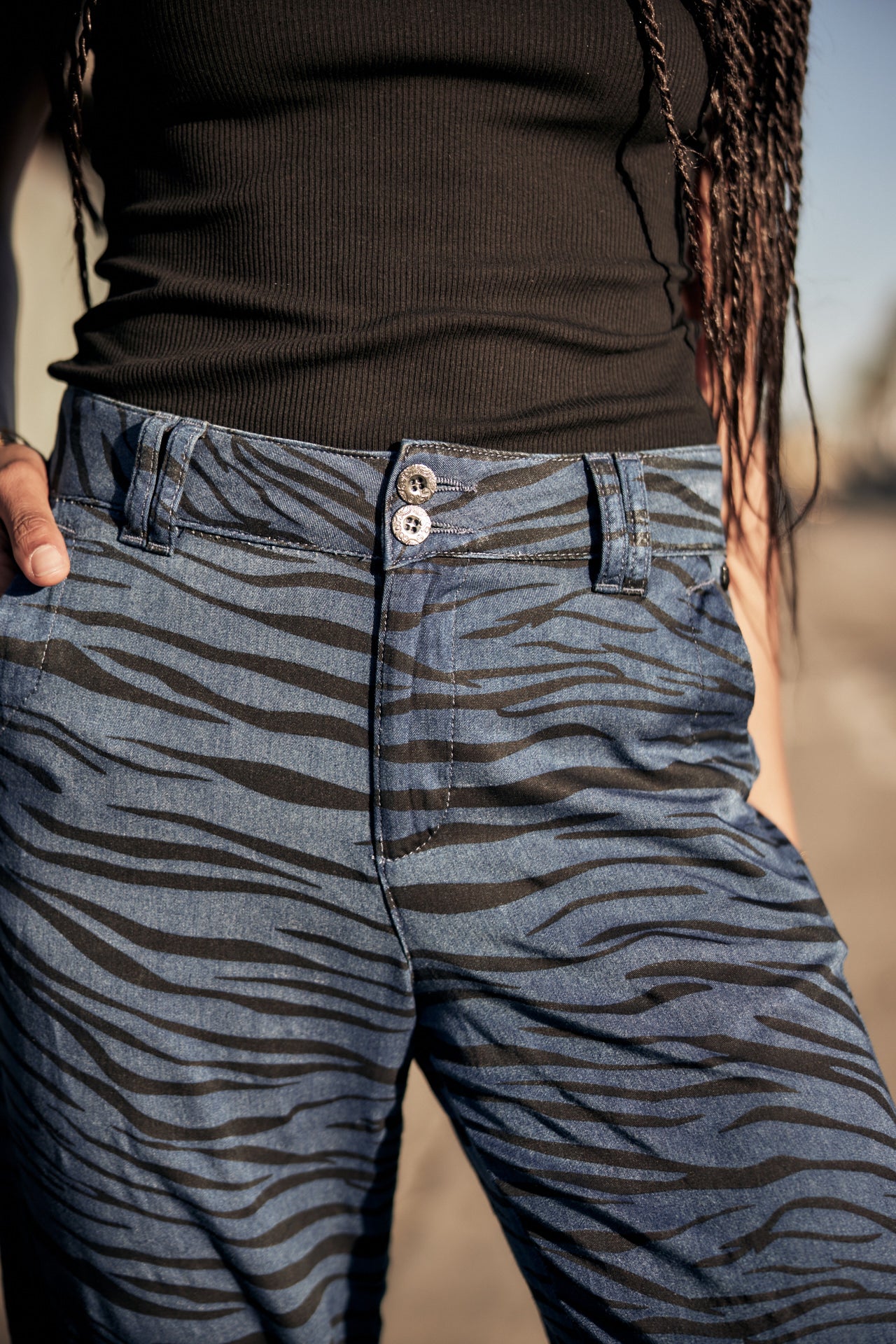 Pantalon large Woman Maryel Zebrana original | Freeman T. Porter