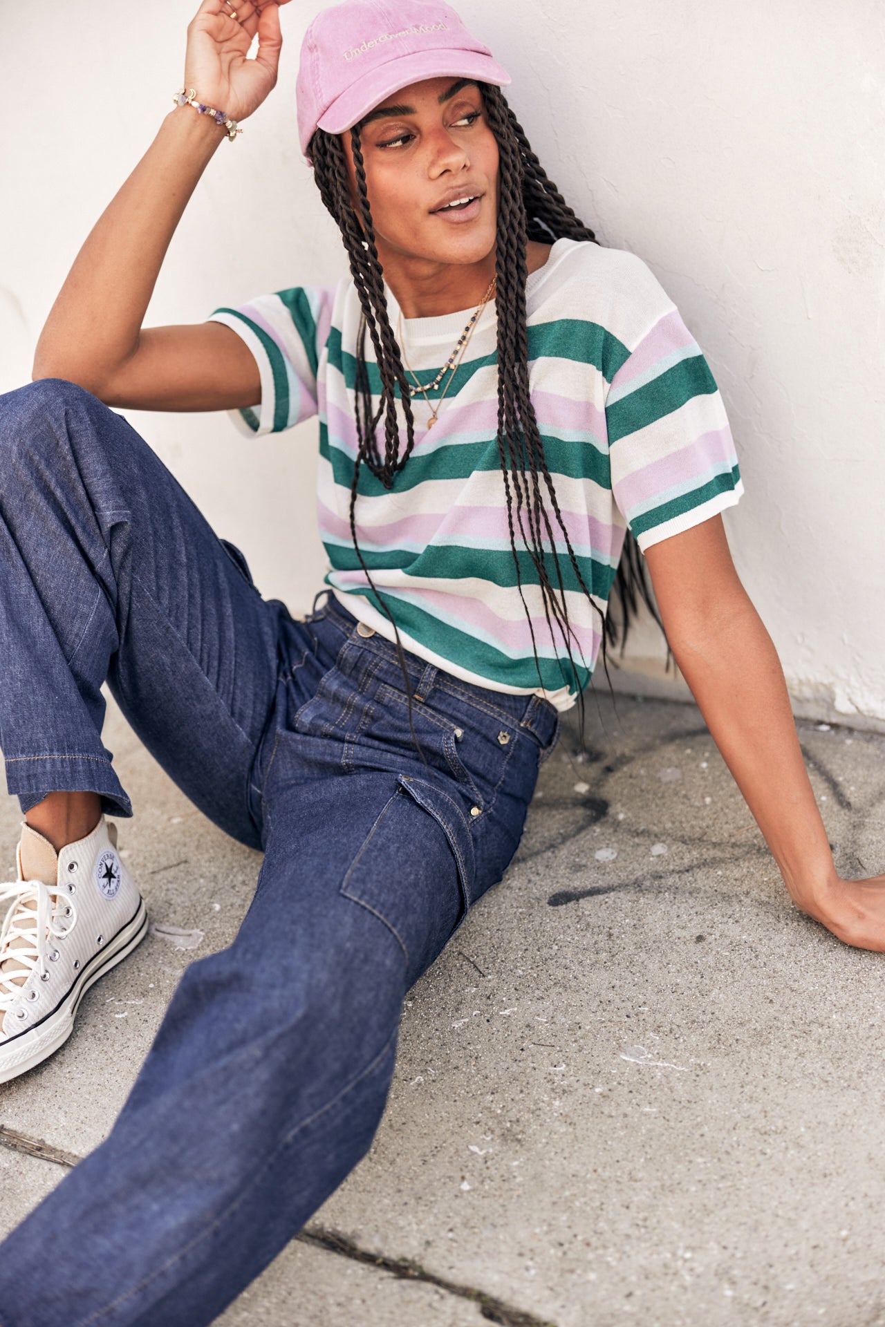 Jeans cargo large Woman Moxie Denim manzana dark | Freeman T. Porter