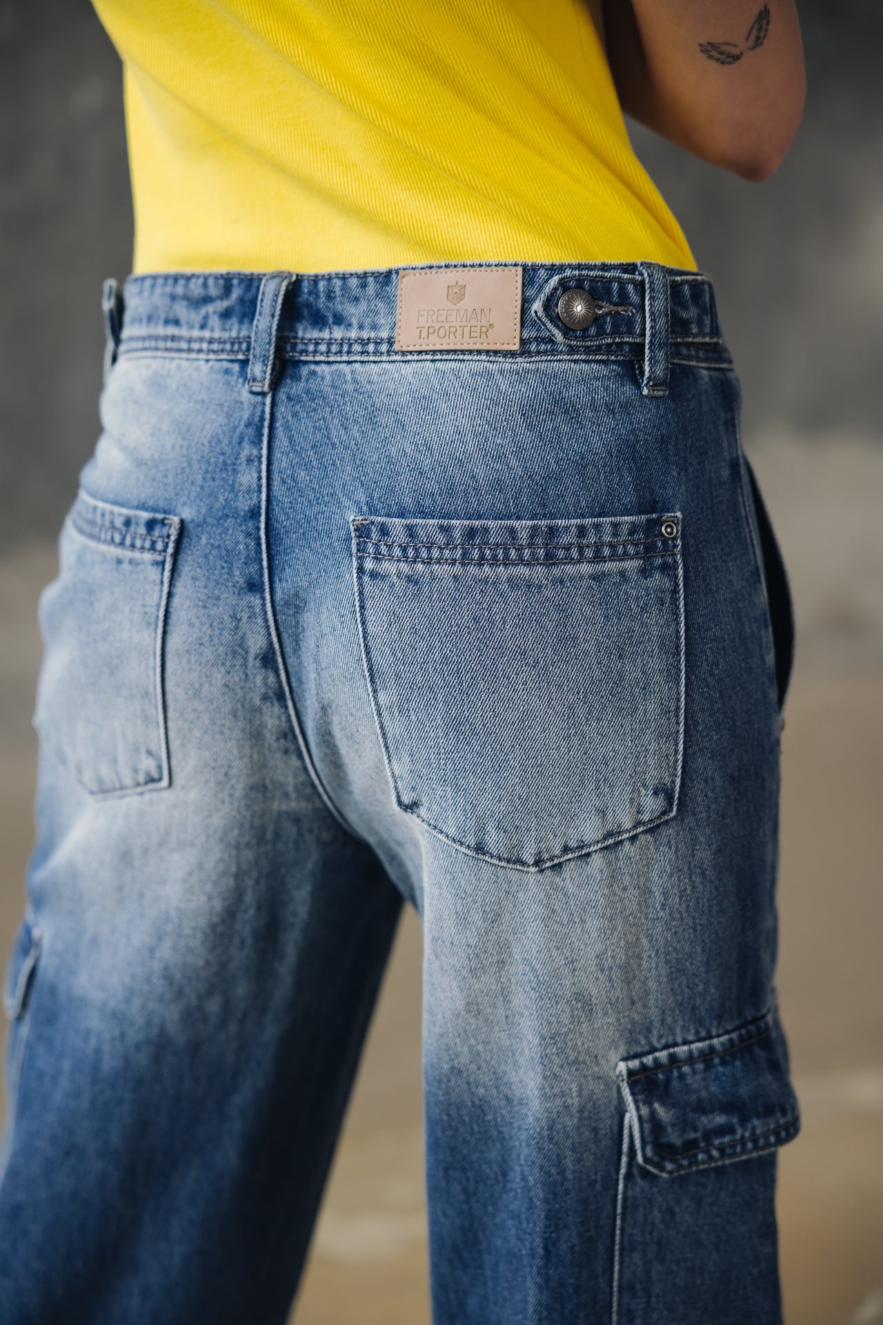 Vaqueros cargo grandes Mujer Moxie Denim jeblo | Freeman T. Porter