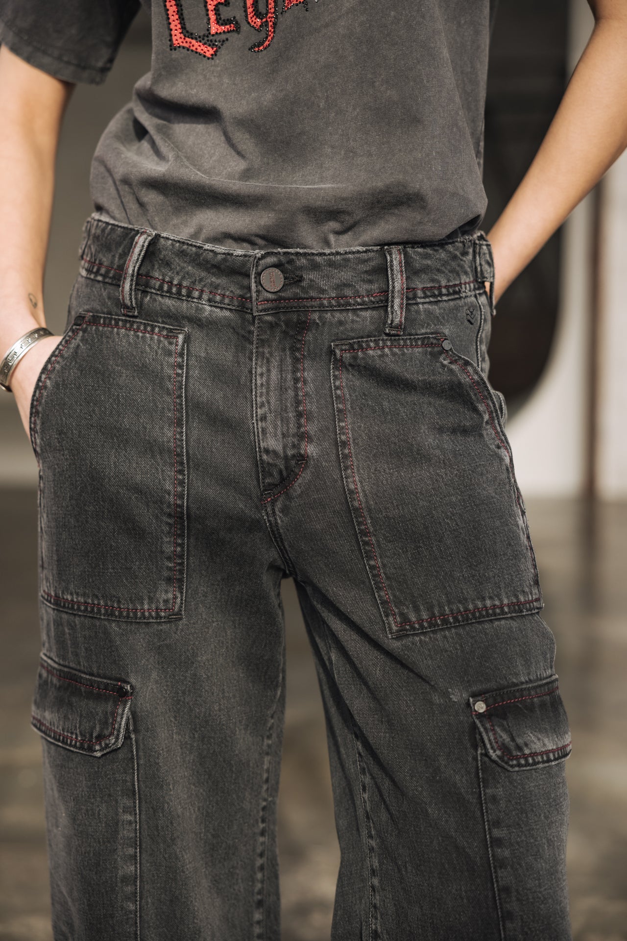 Large cargo jeans Woman Moxie sapia | Freeman T. Porter
